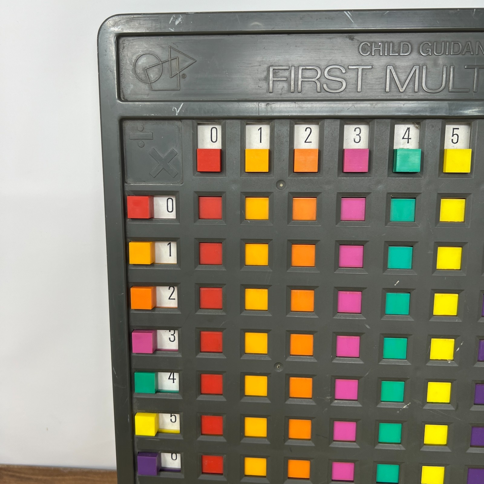 Vintage Child Guidance First Multiplier Mathematics Learning Device Gray