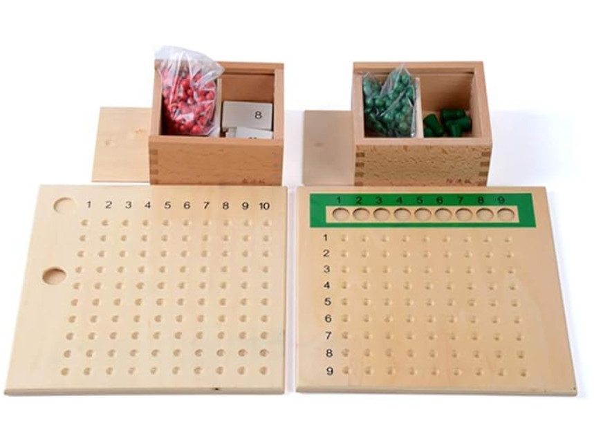Bundled Wooden Montessori Math Multiplication & Division board game ( Premium)