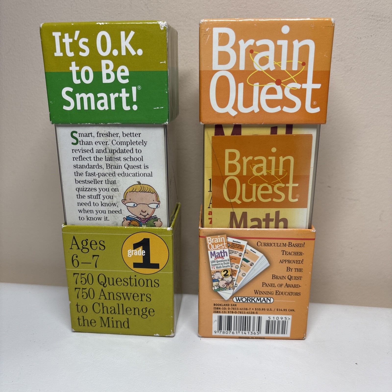 Brain Quest Grade 1 Math and Grade 2 Math Revised 2nd Edition