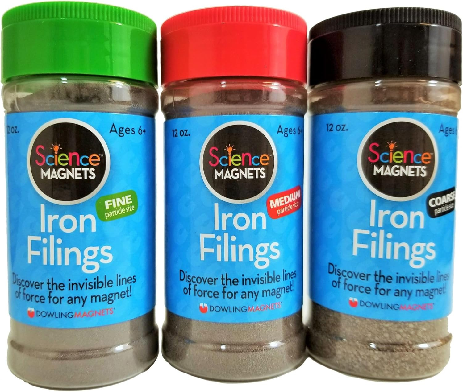 Iron Filings, Variety, Laboratory Science, Science Resources, Grades 1+, Pack of