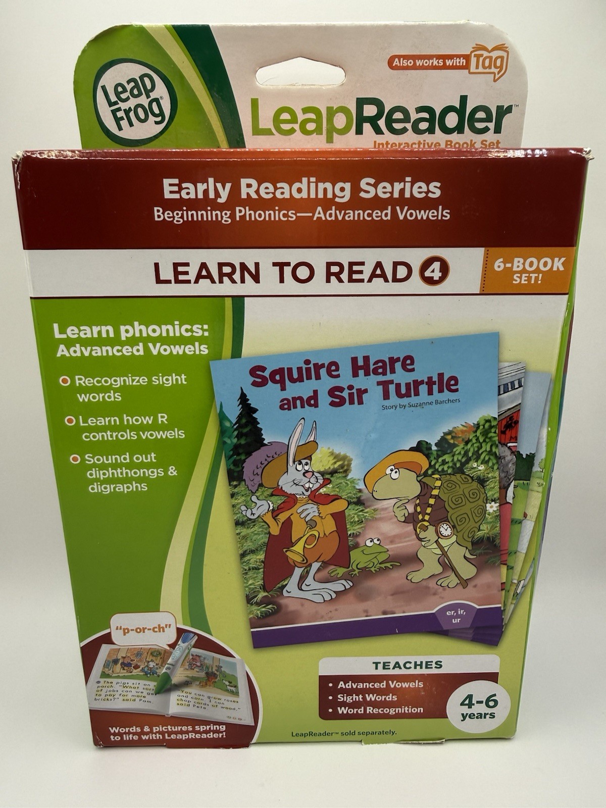 LeapFrog LeapReader NIB Learn to Read 4: Advanced Vowels (6 Interactive Books)