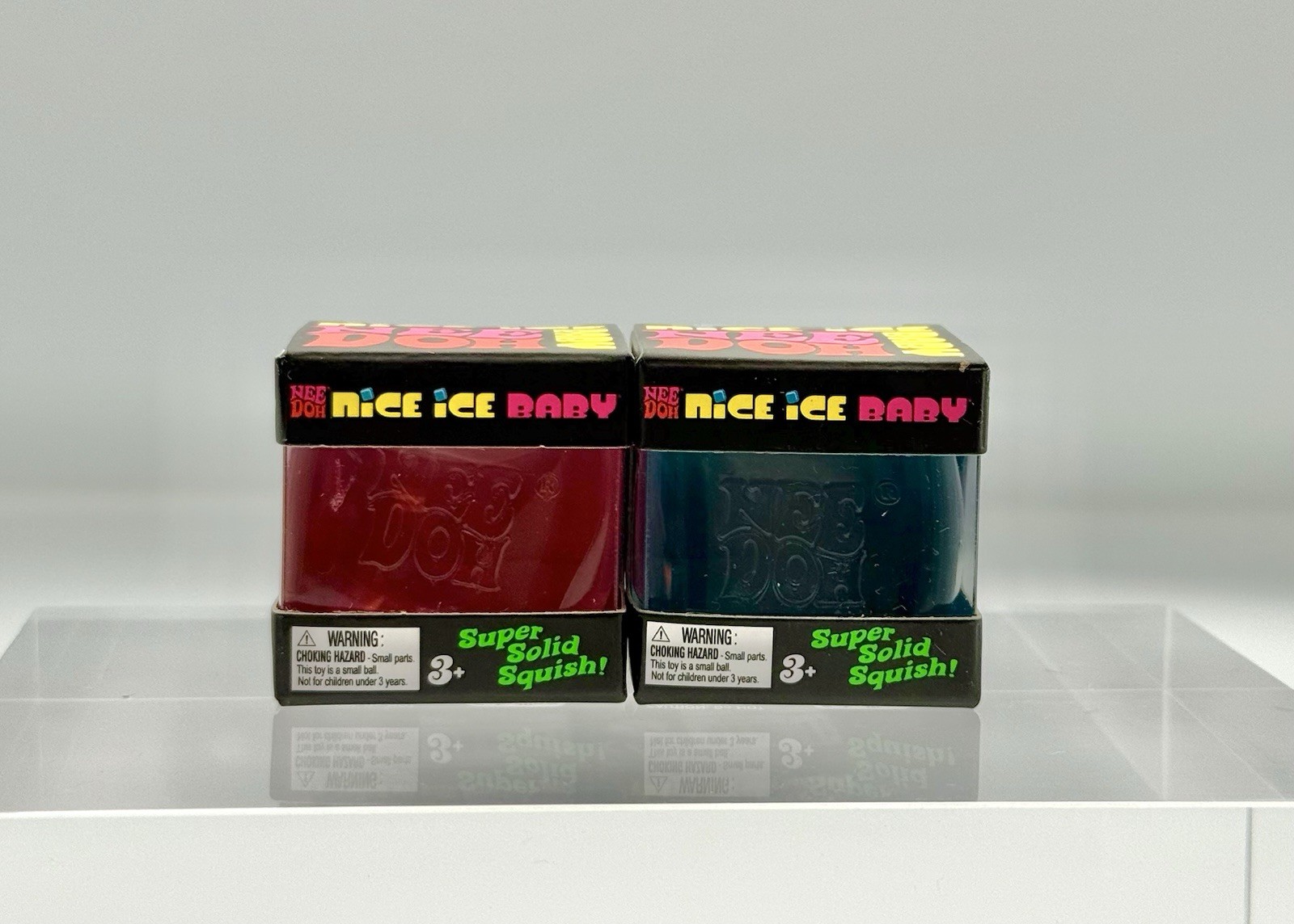 Needoh Squishy Nice Ice Baby Viral CUBE BRAND NEW-IN BOX AUTHENTIC BLUE