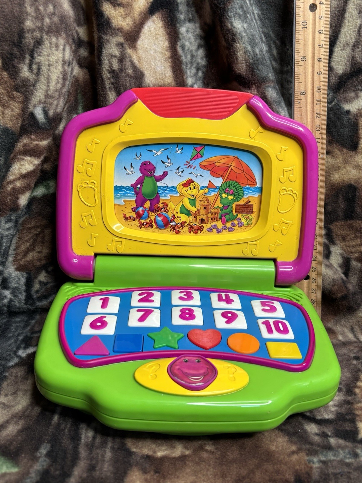 LOOK! BARNEY Laptop Interactive Learning (1) Cartridge 2002 Vintage Toy Portable