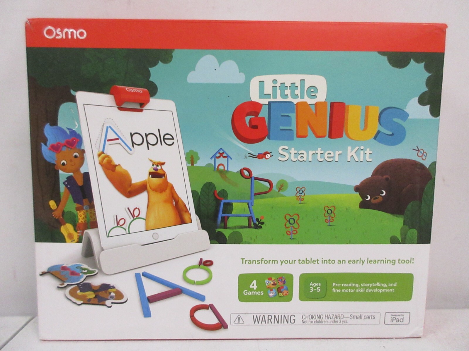 Osmo Little Genius Starter Kit for iPad Ages 3-5 BOX OPENED never used – B10S1