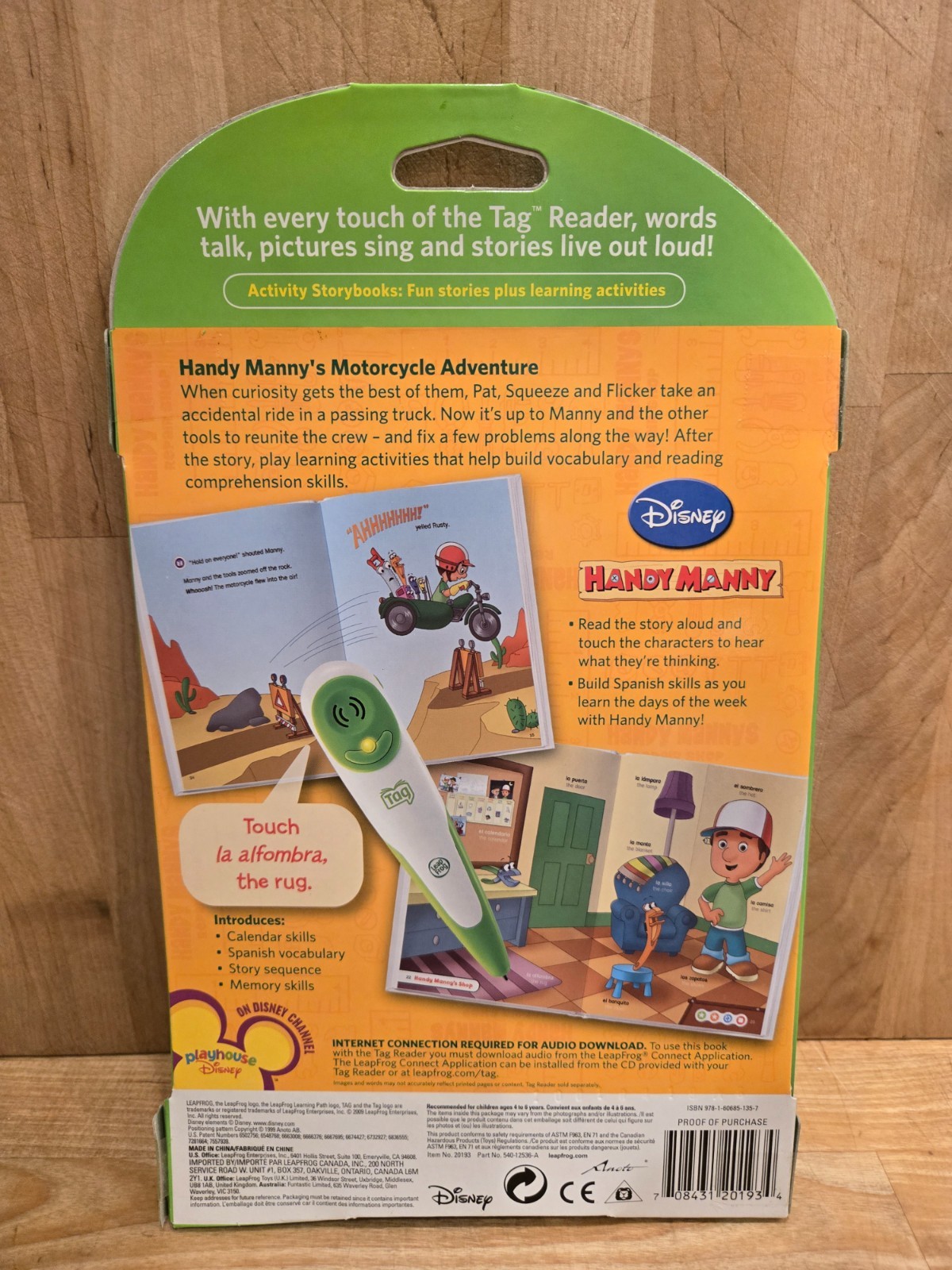 Tag Book – Disney Handy Manny – Motorcycle Adventure for Ages 4-6 🆓Ship