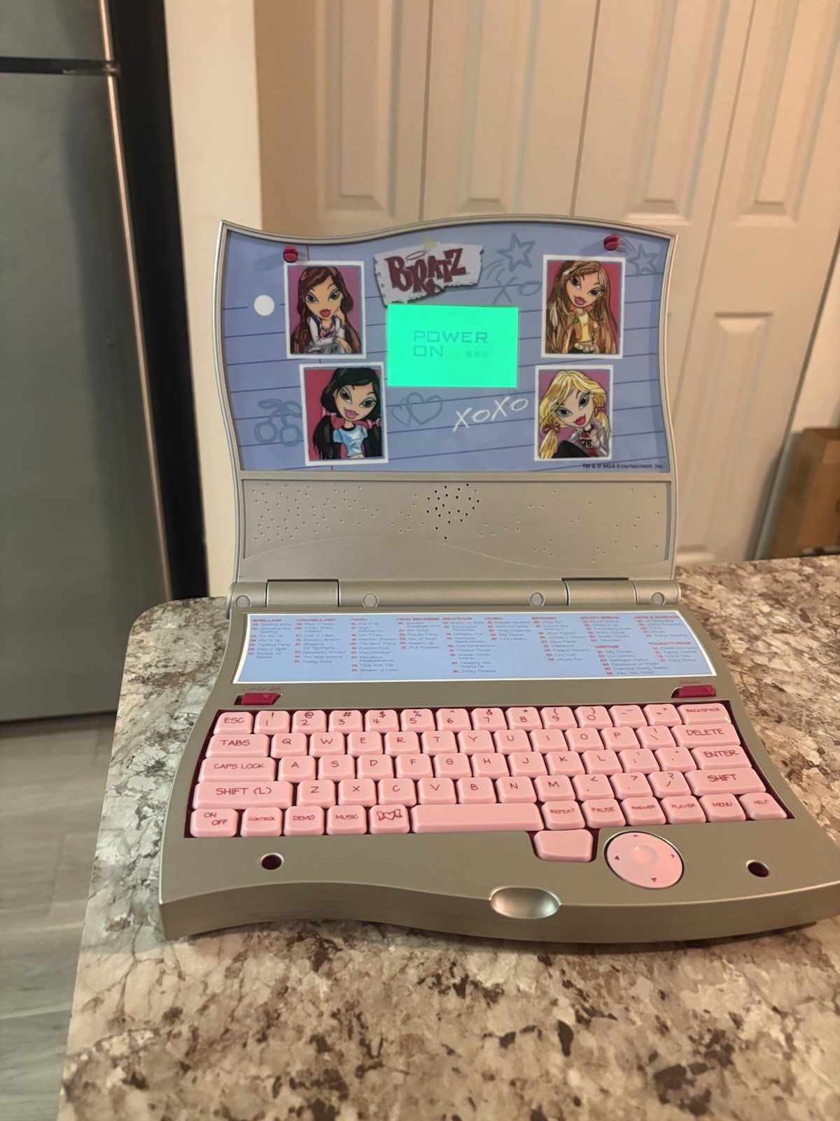 2006 Bratz Cyber Style Learning Laptop Spell Grammar Games Tested No Mouse VTG