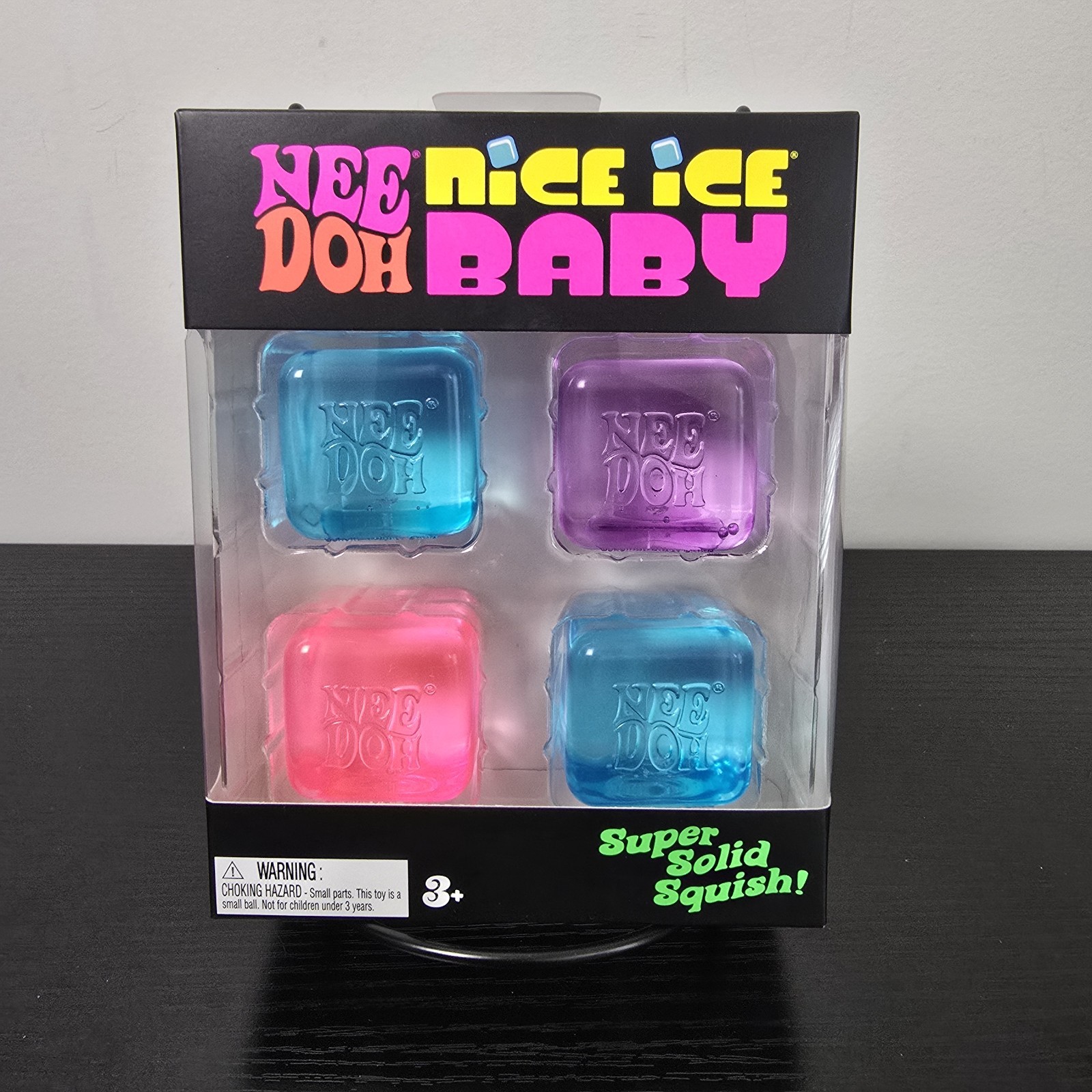 Schylling NeeDoh Nice Ice Baby 4‑Pack Teenie Mini Cube Stress Balls – New