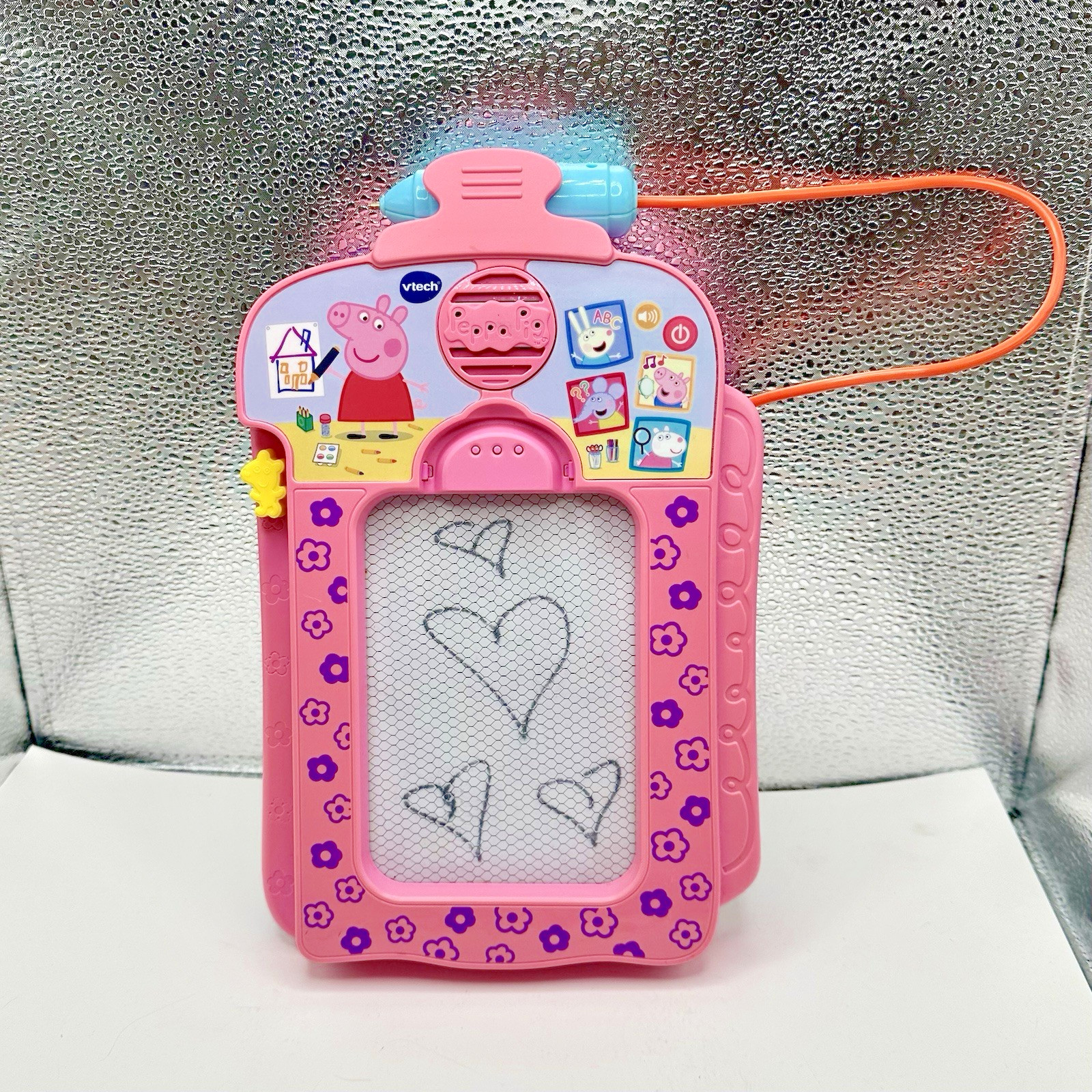 Disney VTech Peppa Pig ~ Talk & Trace Clipboard with 2 Alphabet Stencils ~ ABCs