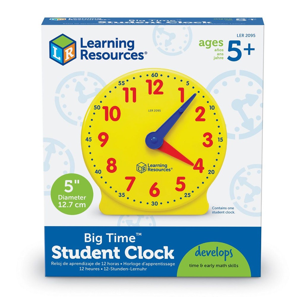 Learning Resources Big Time Student Clock -Children’s Tell The Time Learning Toy