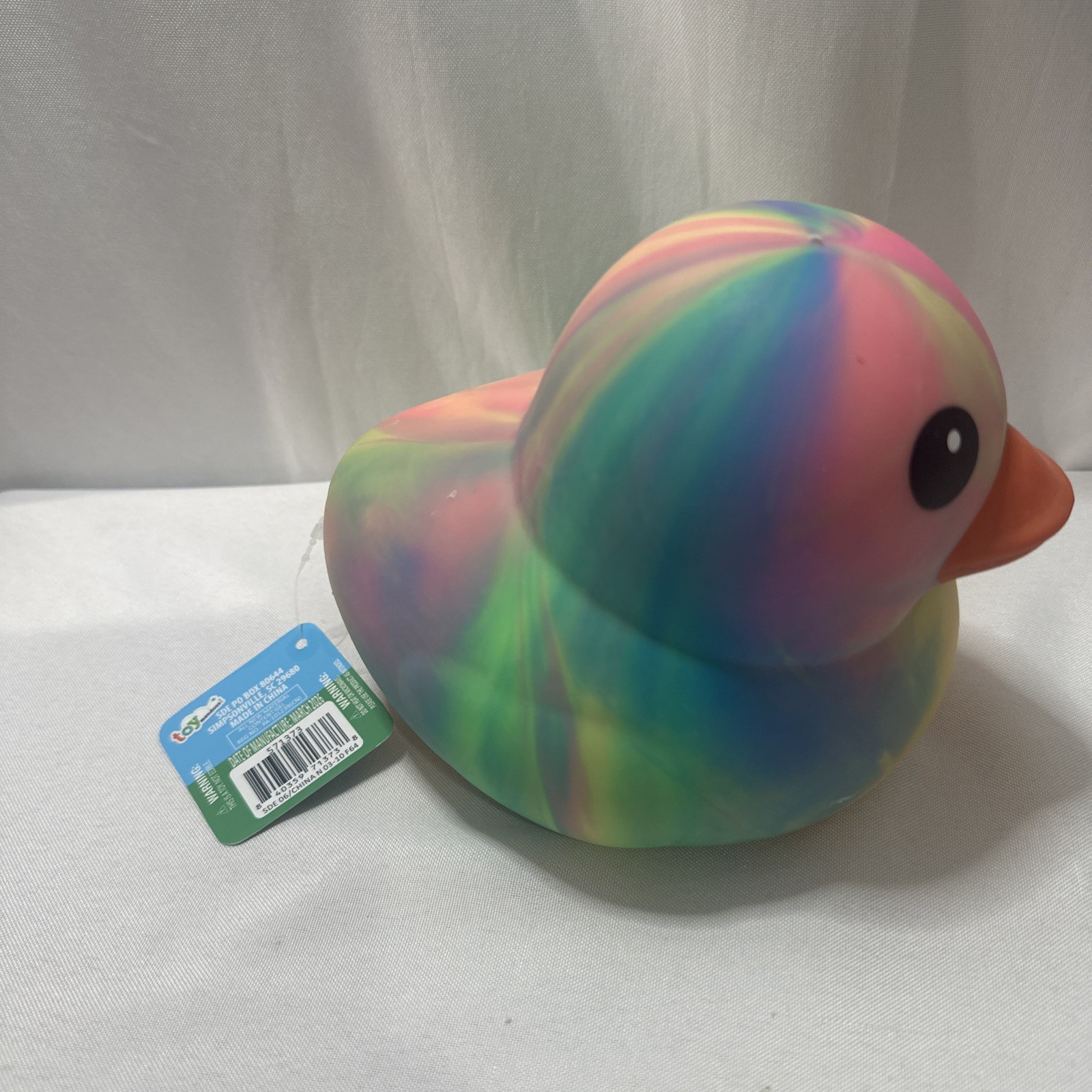 Squeezy Toy Mendous Tie Dye Rubber Duck – Sensory Fidget Toy – Multicolor