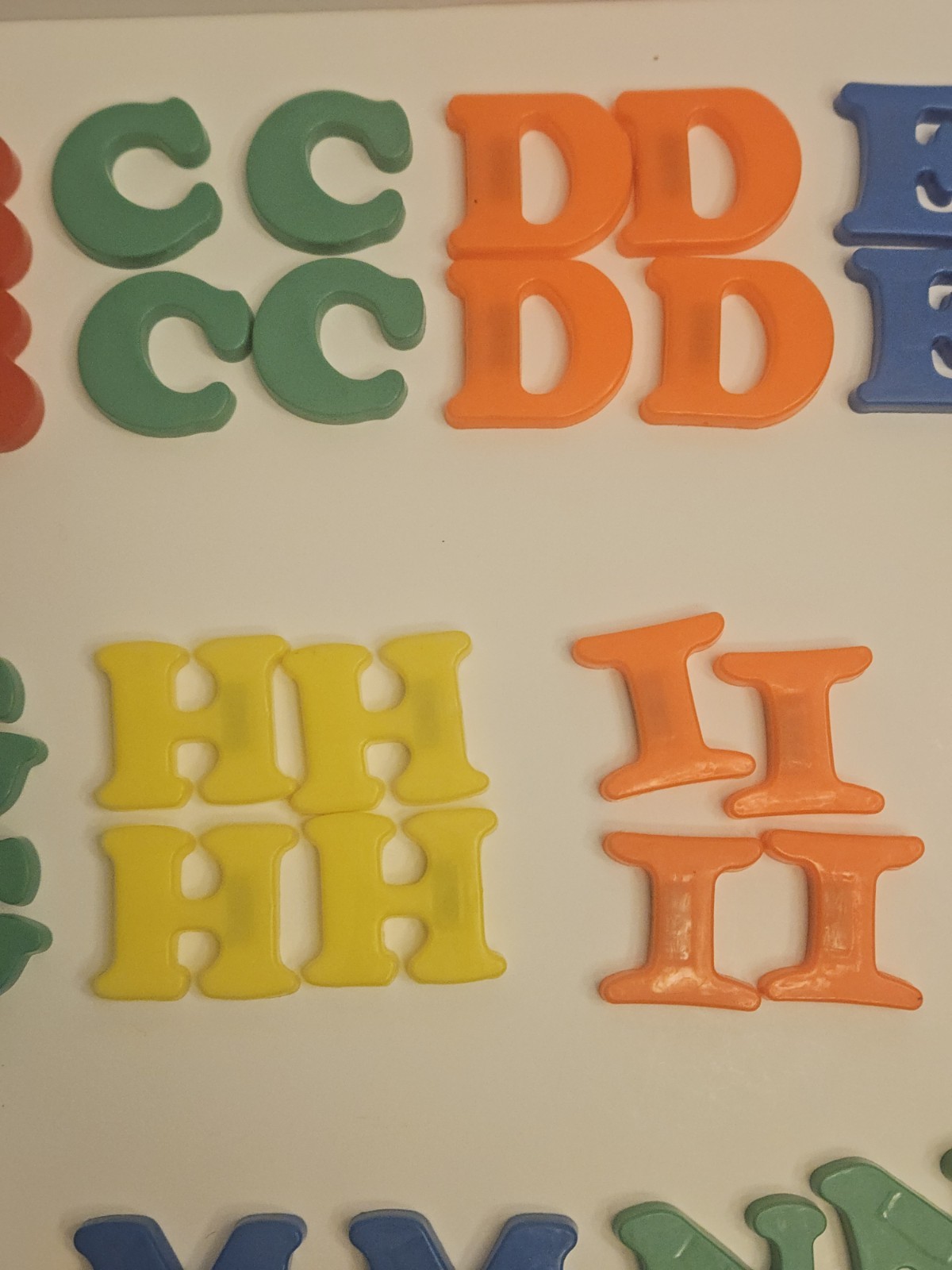 Vintage Plastic Letters Magnetic Alphabet Lot of 111 Assorted Letters