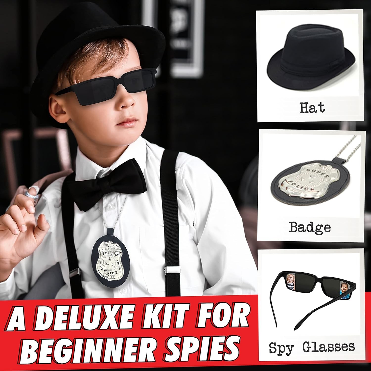 BLOONSY Spy Kit for Kids Detective Fingerprint Toys for 6 7 8 9 10 11 12 Year Ol