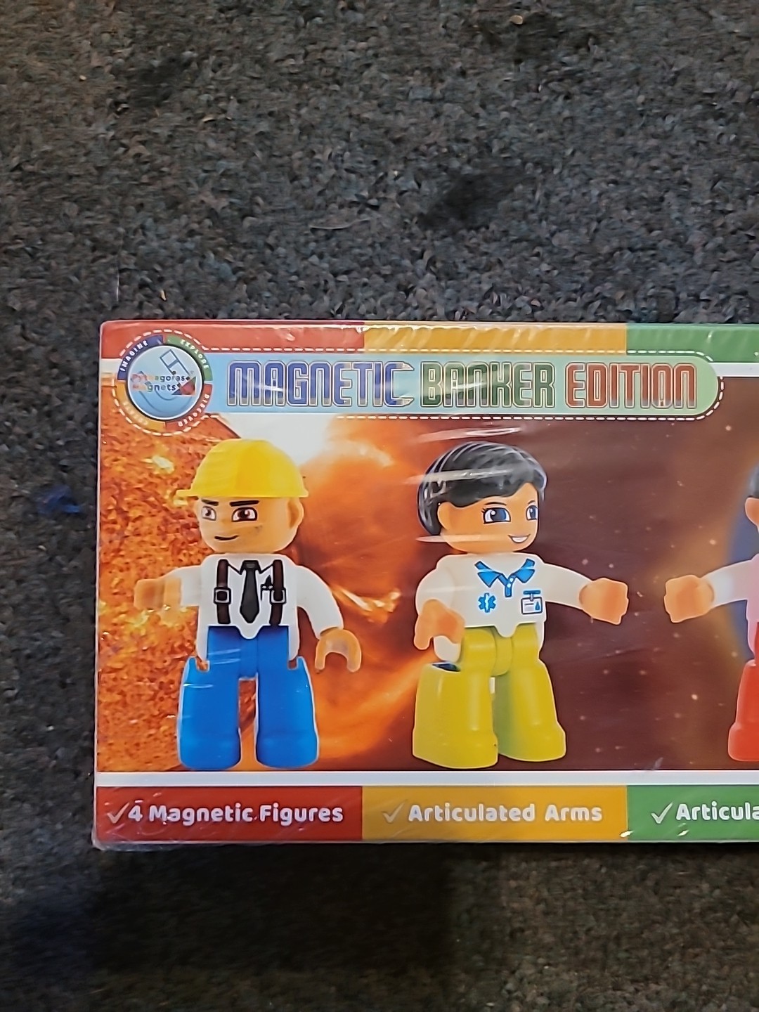 Magnetic 4 Figures Banker Edition Child Kids Play Along Build Action