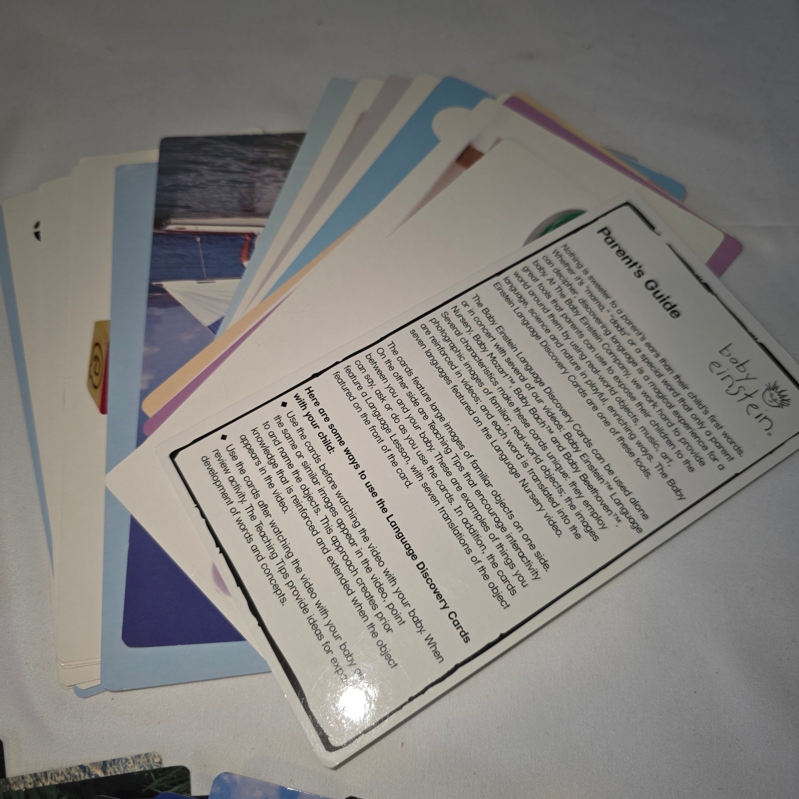 Baby Einstein Discovery Cards Nature Numbers and Shapes Flashcards Set NOTE