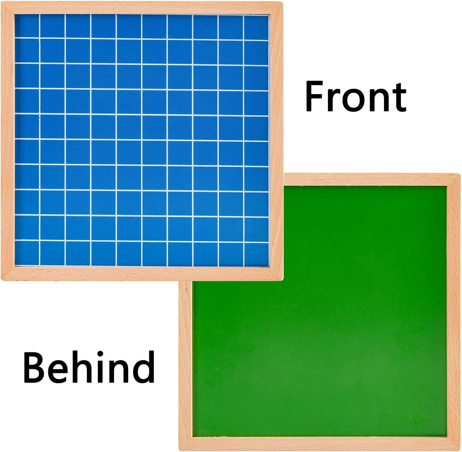 Wooden Montessori Math Hundred Board, Counting to 100 for Kindergarten, 1