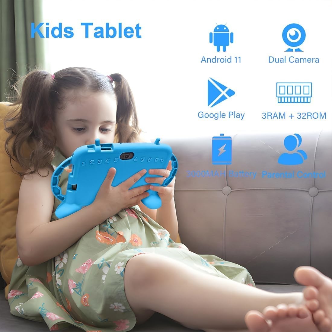 Kids Tablet, 7 inch Tablet for Kids 3-10, Educational Learning Toddler Tablet…