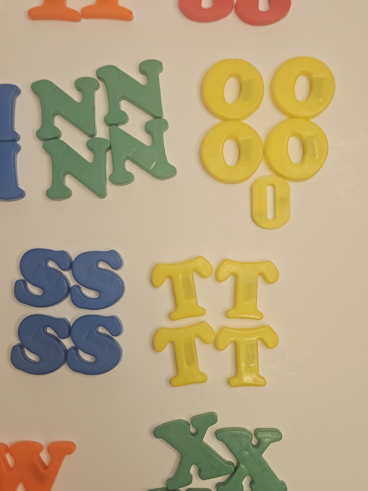 Vintage Plastic Letters Magnetic Alphabet Lot of 111 Assorted Letters