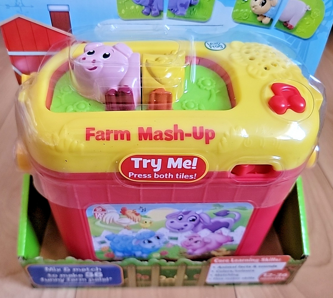 Leap Frog Farm Mash-Up Animal Learning Toy Match Talking Bucket 2012 NEW — READ