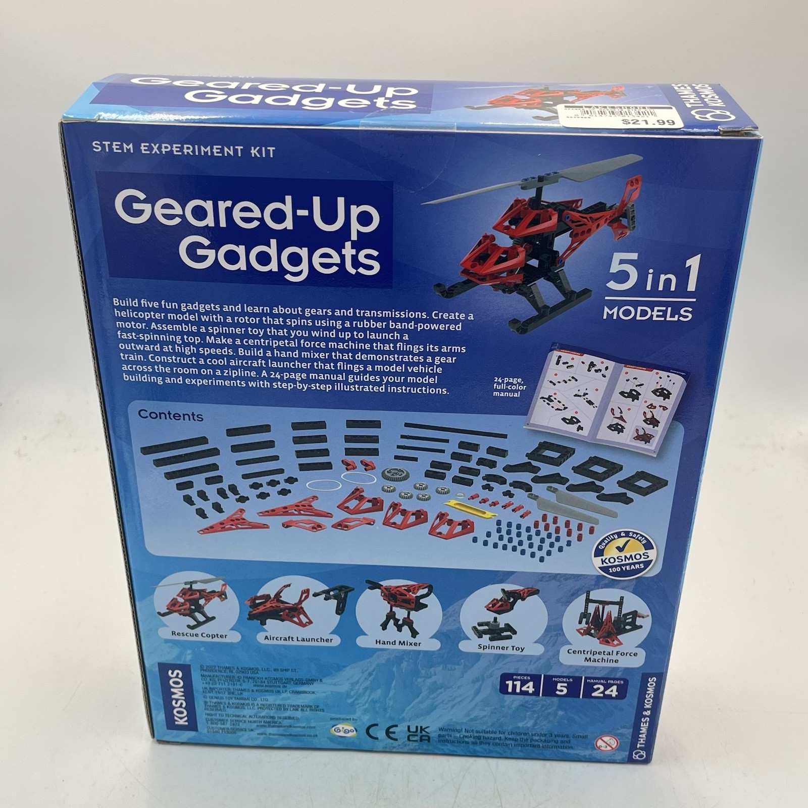 Thames & Kosmos Engineering Makerspace Geared-Up Gadgets Science Experiment Kit
