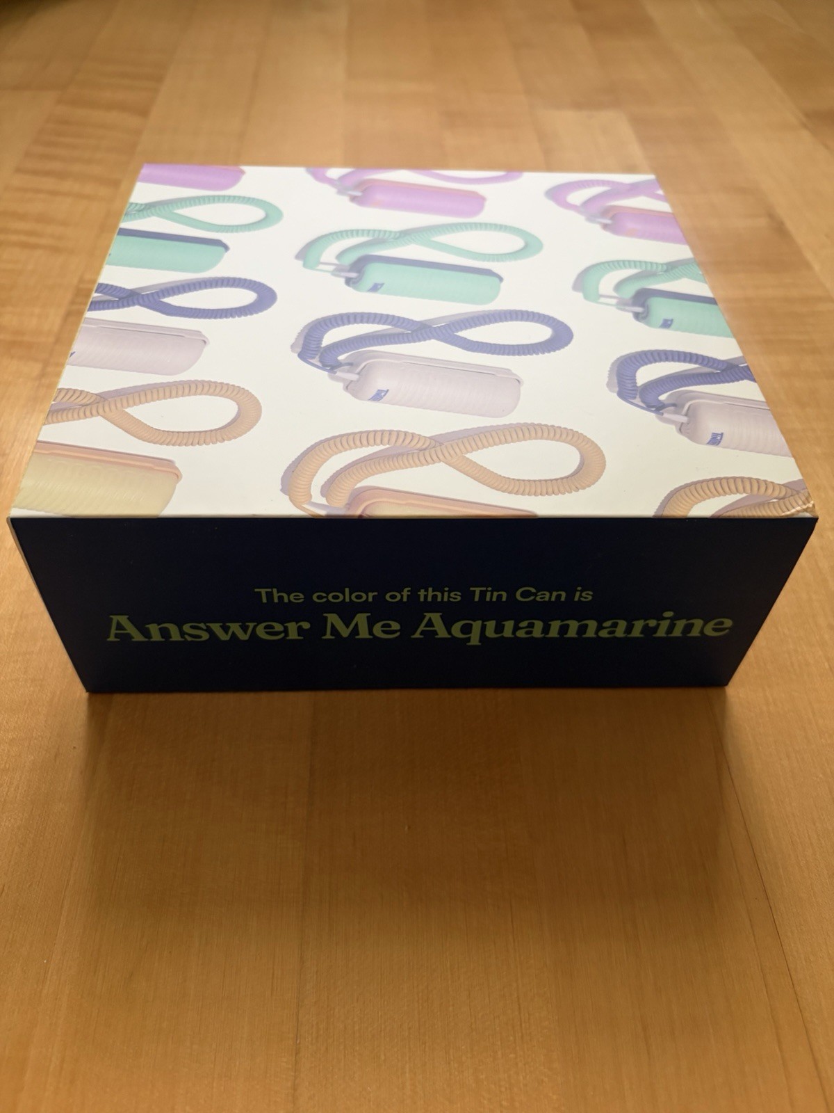 Tin Can Phone – Answer Me Aquamarine – Kids Landline – NIB