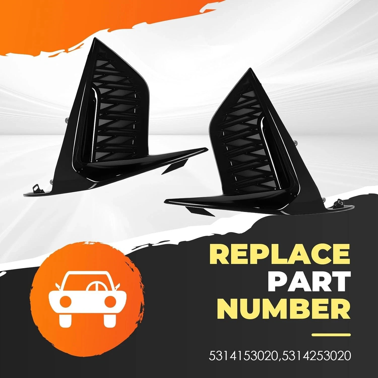 Front Left and Right Fog Light Cover Compatible with 2021 2022 IS300 IS350 F