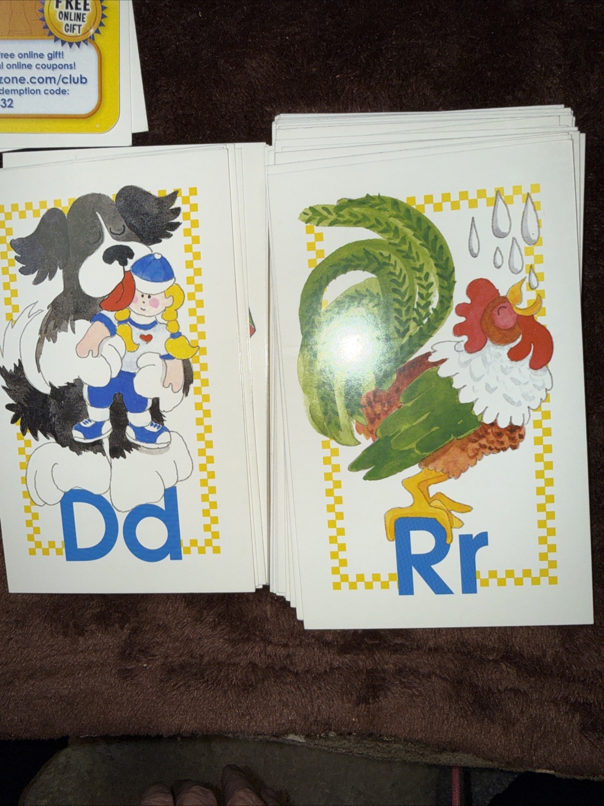 School Zone Flash Cards Phonics Made Easy Words/Pictures/Game Home School Used