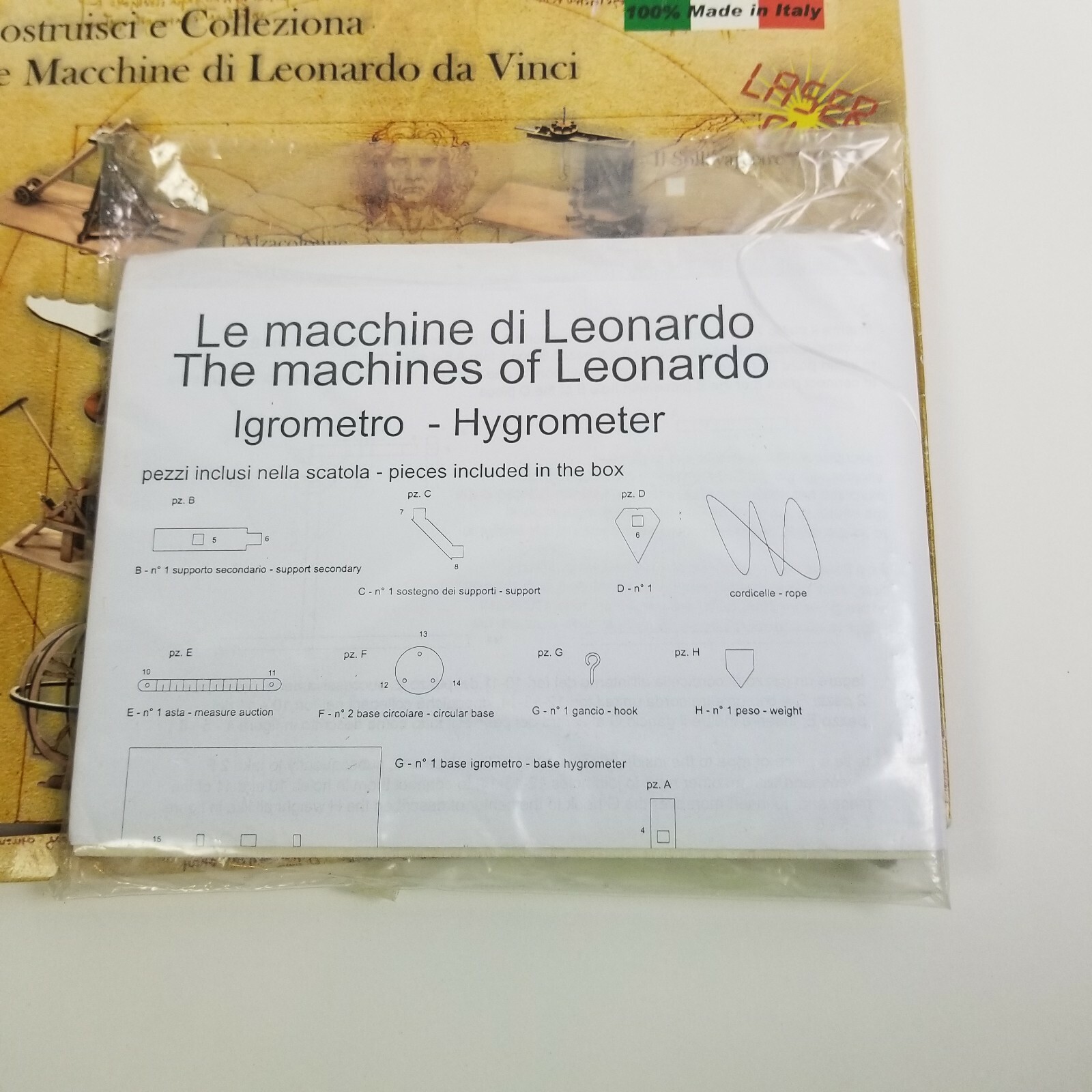 The Machines Of Leonardo Hygrometer Italy construct and Collect From Italy Kit