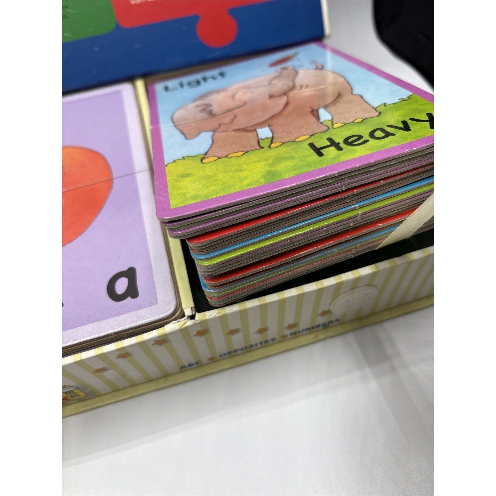 Easy Learning Flashcard Puzzles Language & Math Fun Learning! Pre- Owned