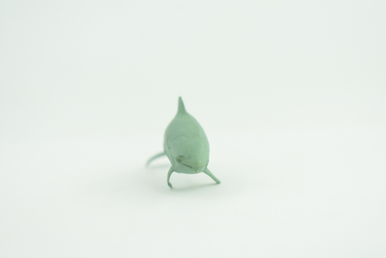 Green Orca Toy, Killer Whale, Realistic Rubber, Model, Gift, 2 Inches CWG54 B197