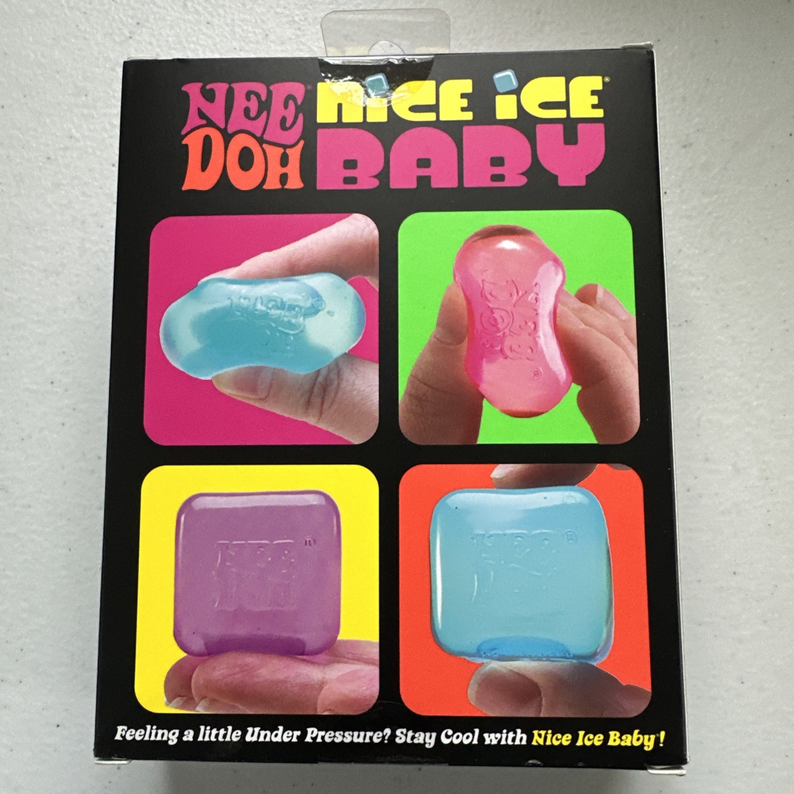 Nee Doh Nice Ice Baby Super Solid Squish Blue Purple Pink Tactile Toy 3+ Years