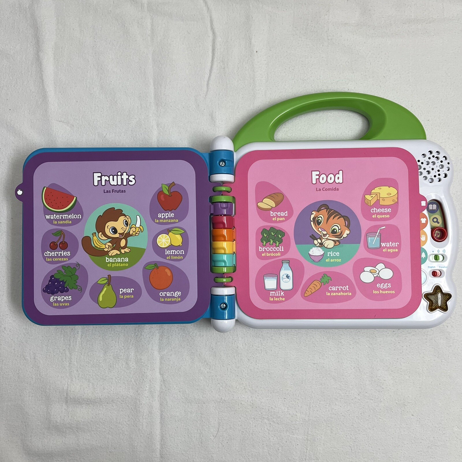 LeapFrog Learning Friends 100 Words Book Electronic Bilingual, Tested & Works