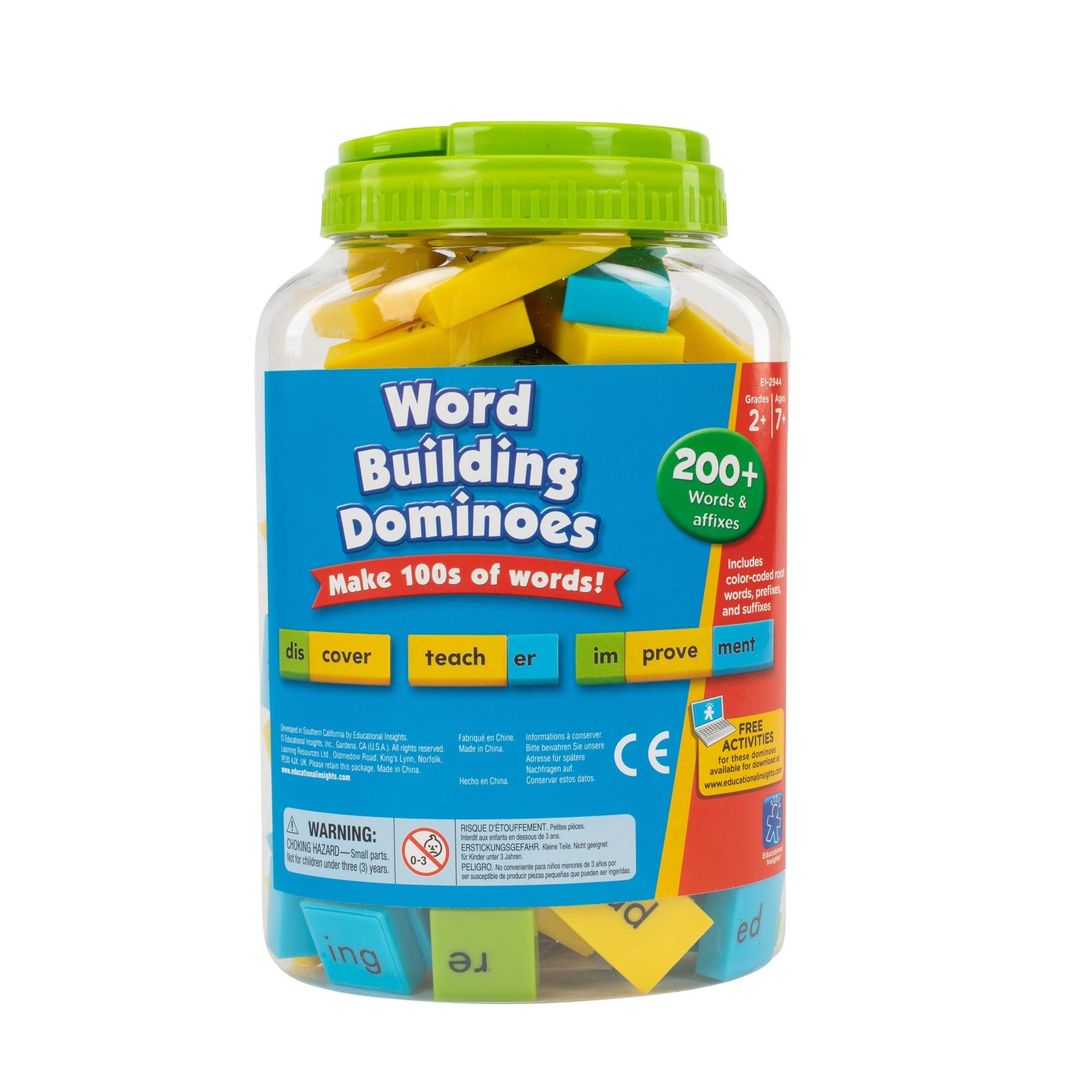 Educational Insights Word Building Dominoes – 5 x 8 x 4 inches, Multicolor