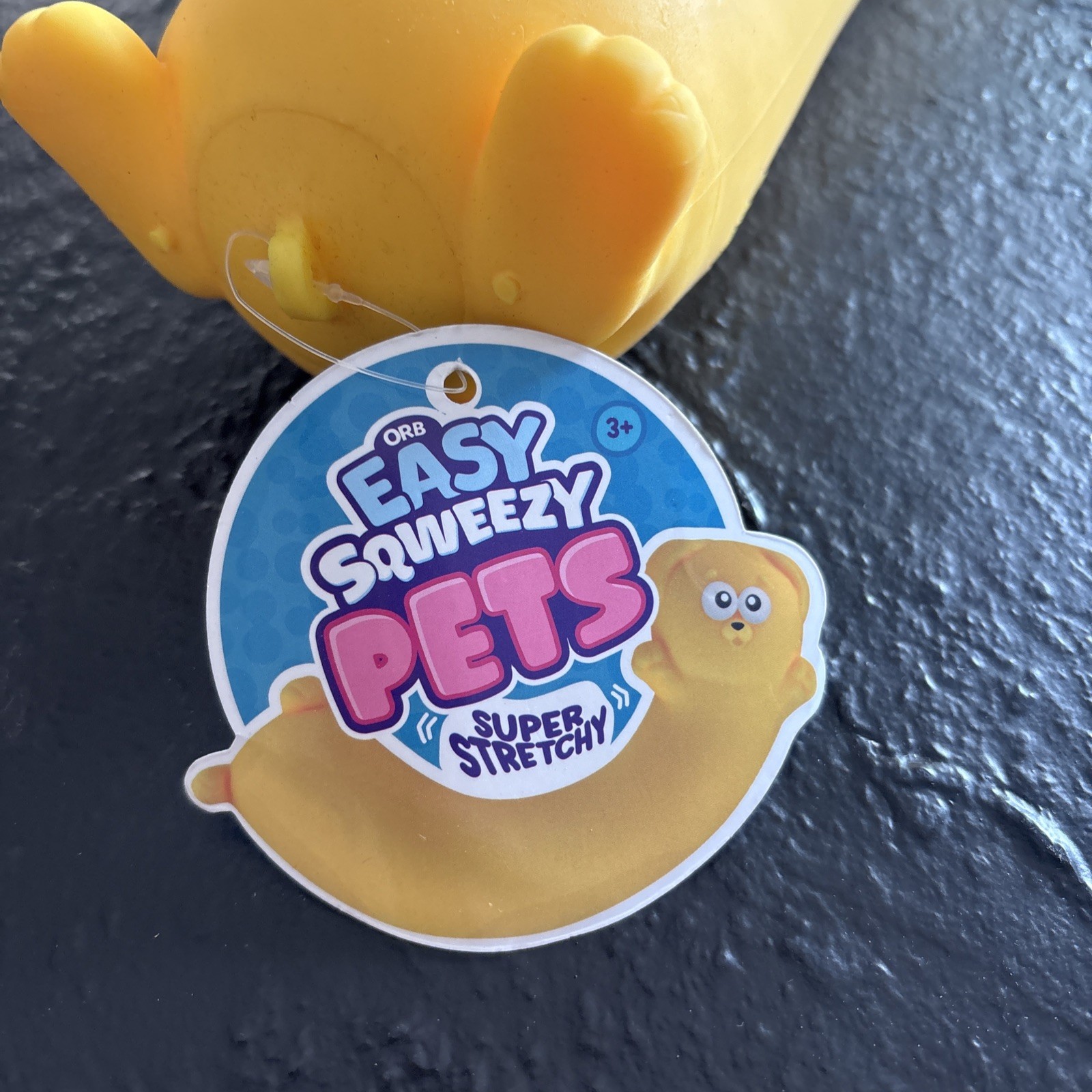 Orb Curioisities Yellow Squishy Squeezy Jumbo Dog