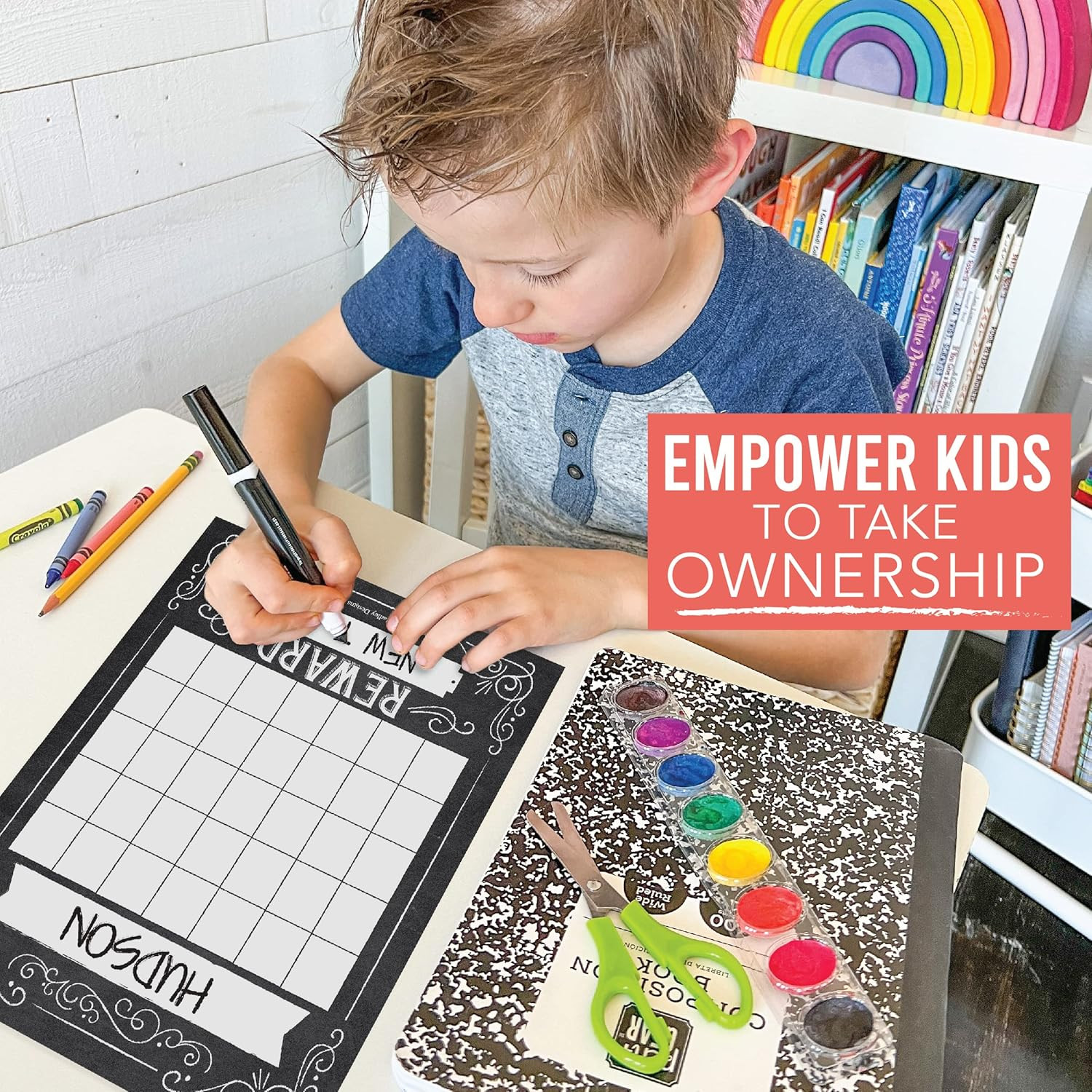 Sticker Chart for Kids Behavior at Home & Classroom – 25 Reward Chart for Kids I