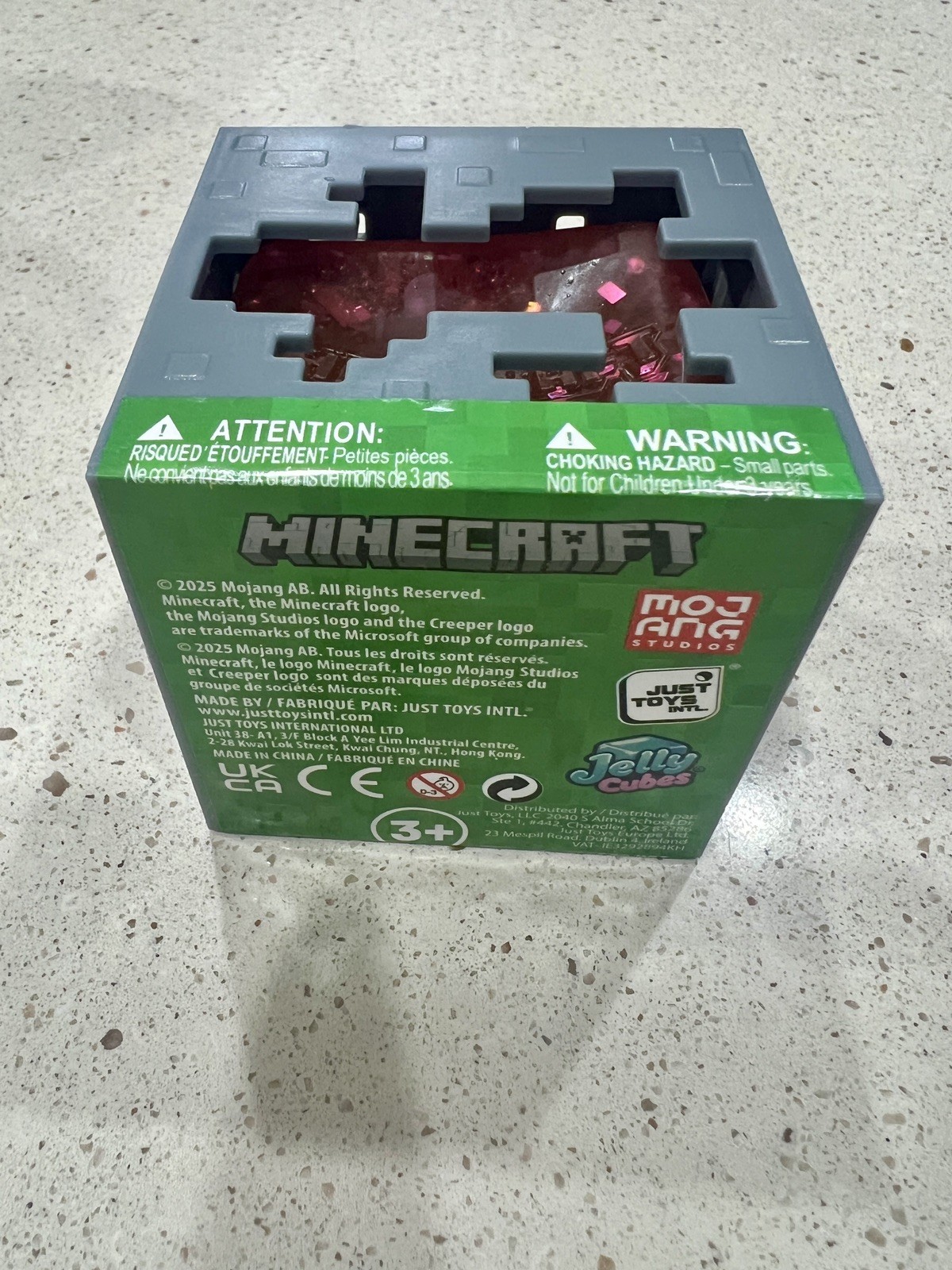 Minecraft Jelly Cube Chase 1/48 Real Gold-Plated Pickaxe Pink Squishy Squeeze