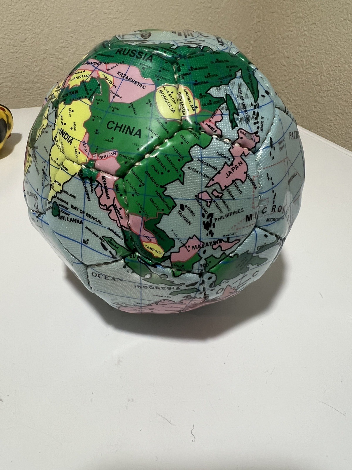 Orono Hand Sewn Earth Ball Size 1 Soccer Ball With World Map 90’s