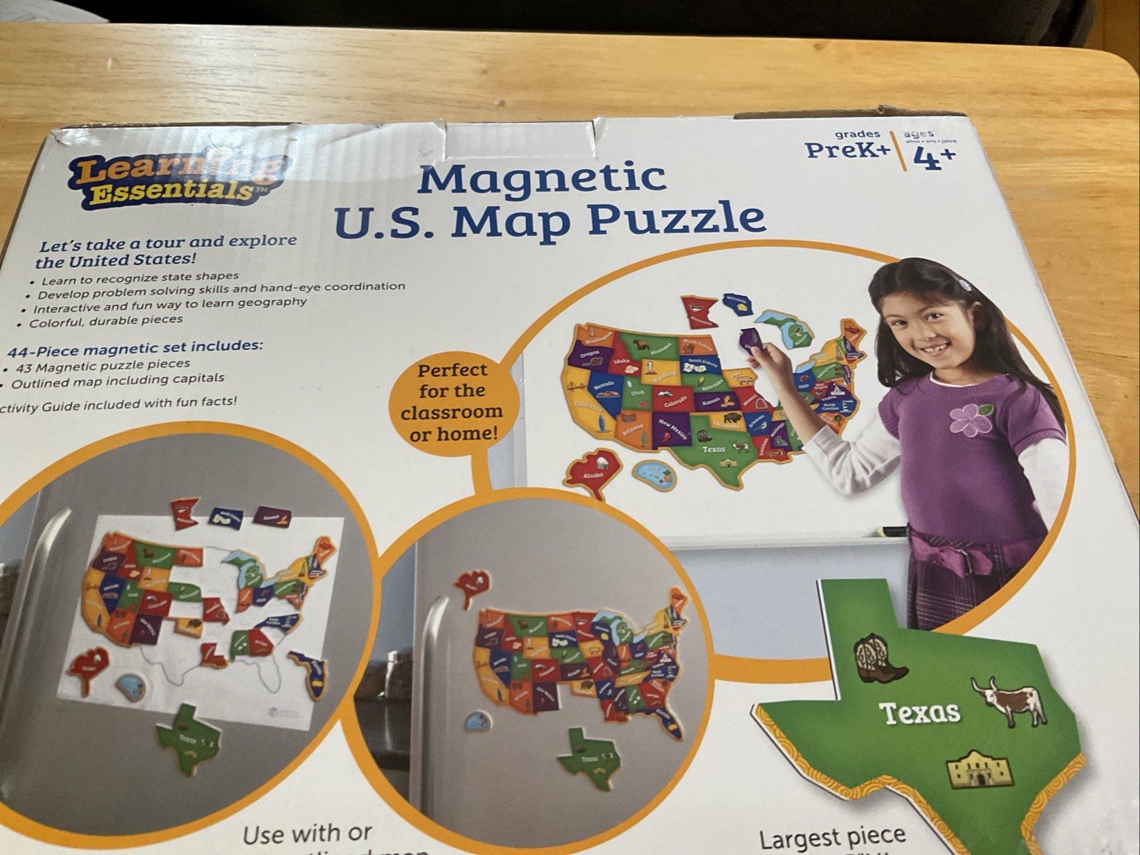 Learning Resources Magnetic US Map Puzzle Fun Geography for Kids United States
