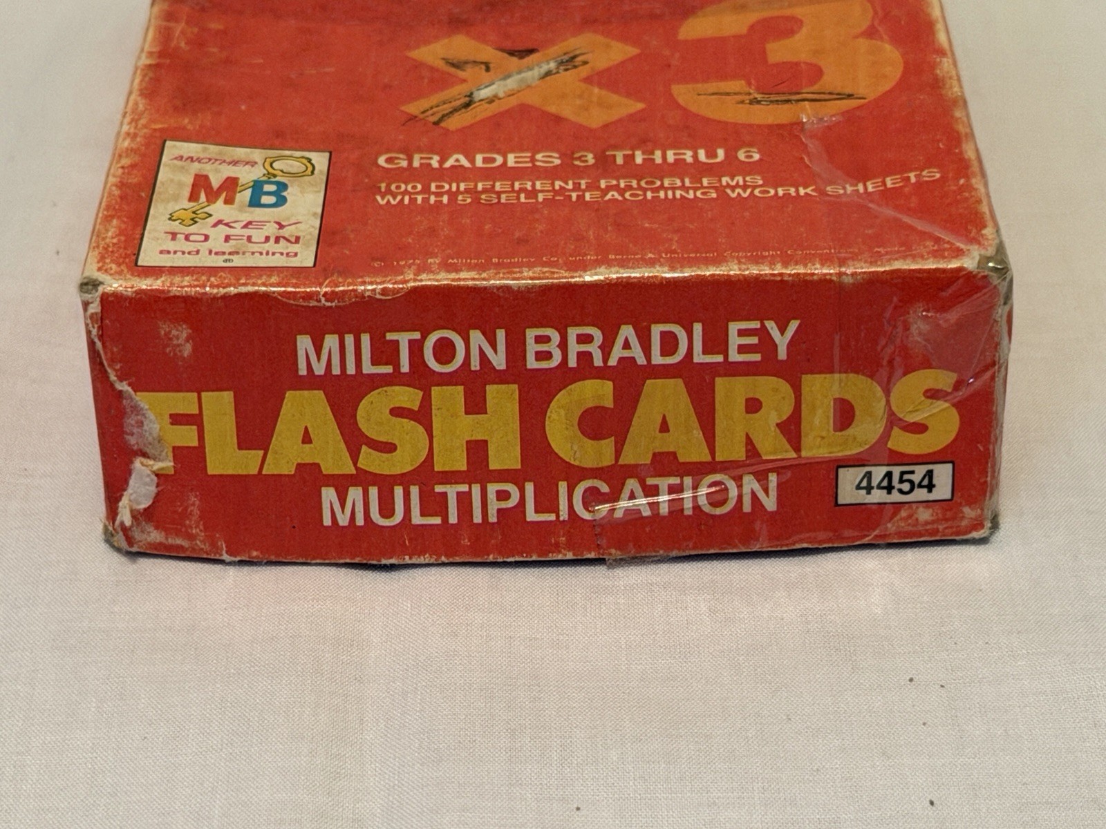 (4) Vintage 1962 and 1963 Milton Bradley Flash Cards Grades 2 thru 6