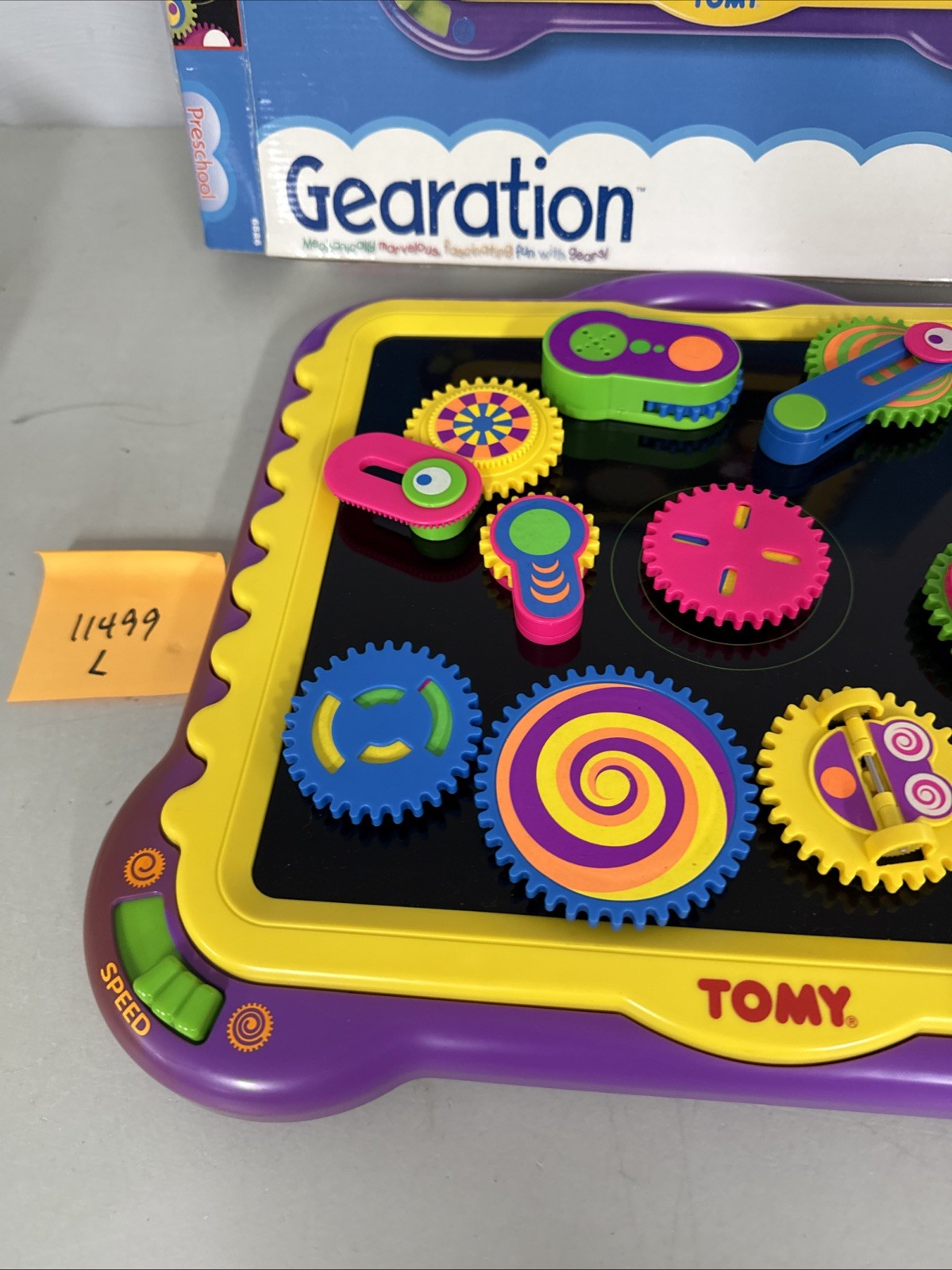 TOMY Preschool Gearation Magnetic Gears Set w/ 11 Gears Working RARE