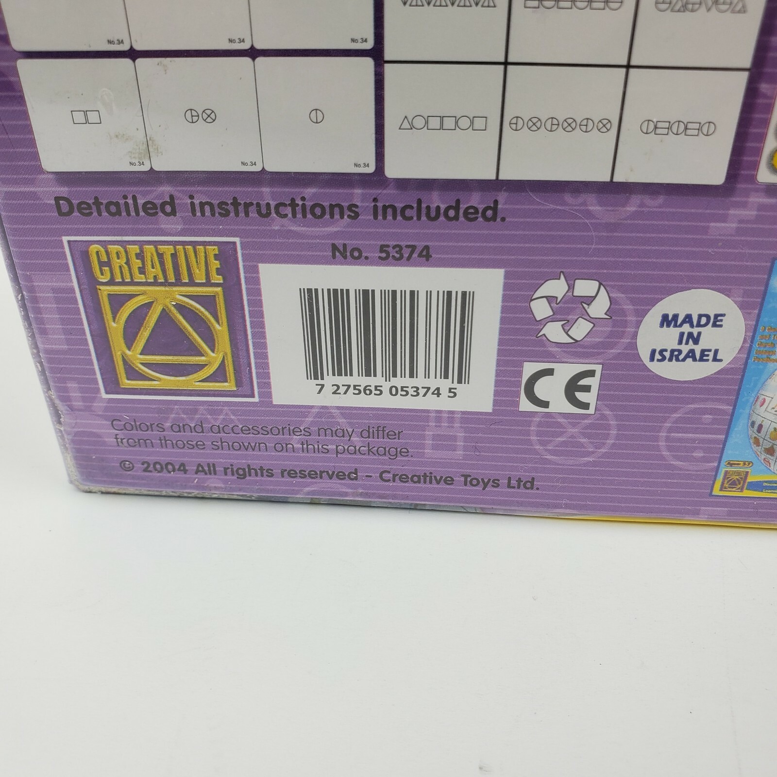 PRE-SCHOOLERS UNIVERSITY Matching Sorting Learning Game 2004 Creative Toys 5374