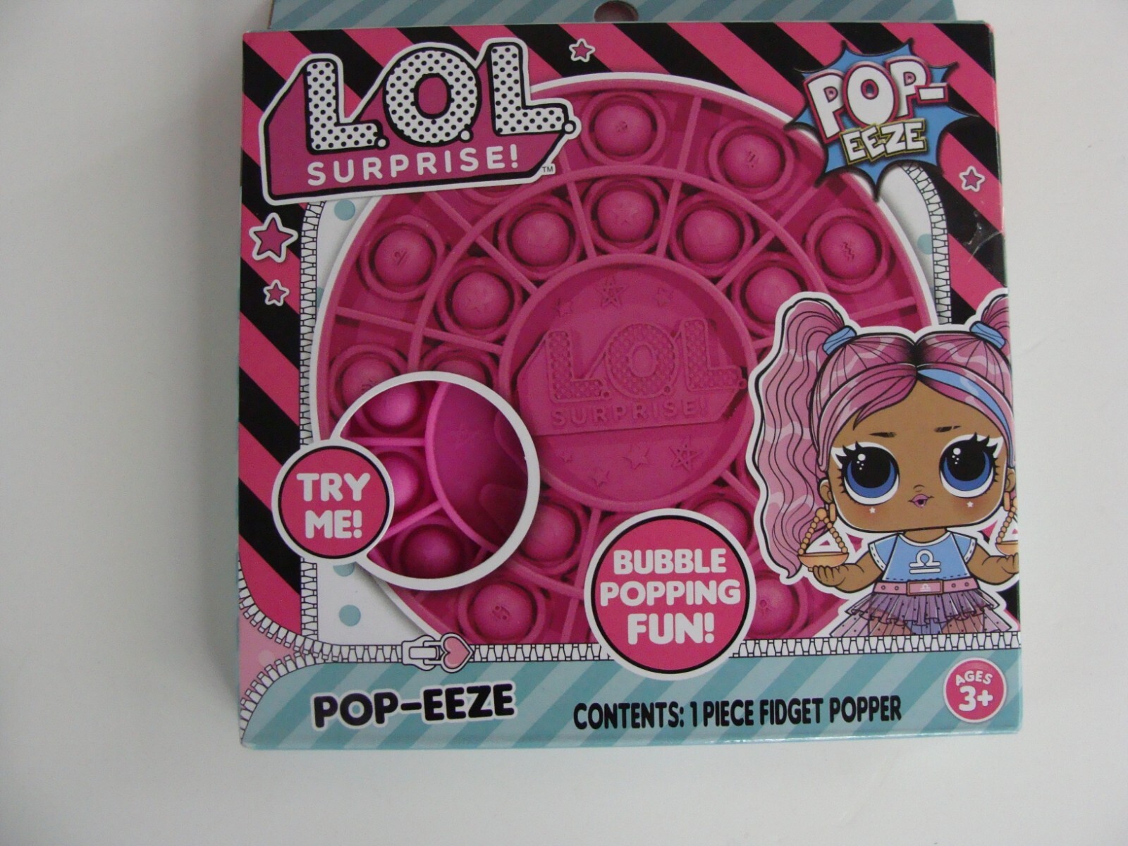 NIP Pink Lol Surprise Pop-eeze Fidget Popper Bubble Popping Fun Kids Toy