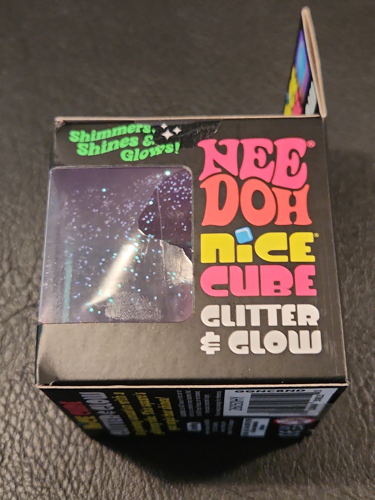 NeeDoh Purple Nice Cube Glitter and Glow Nee Doh Squishy New Never Opened Sealed