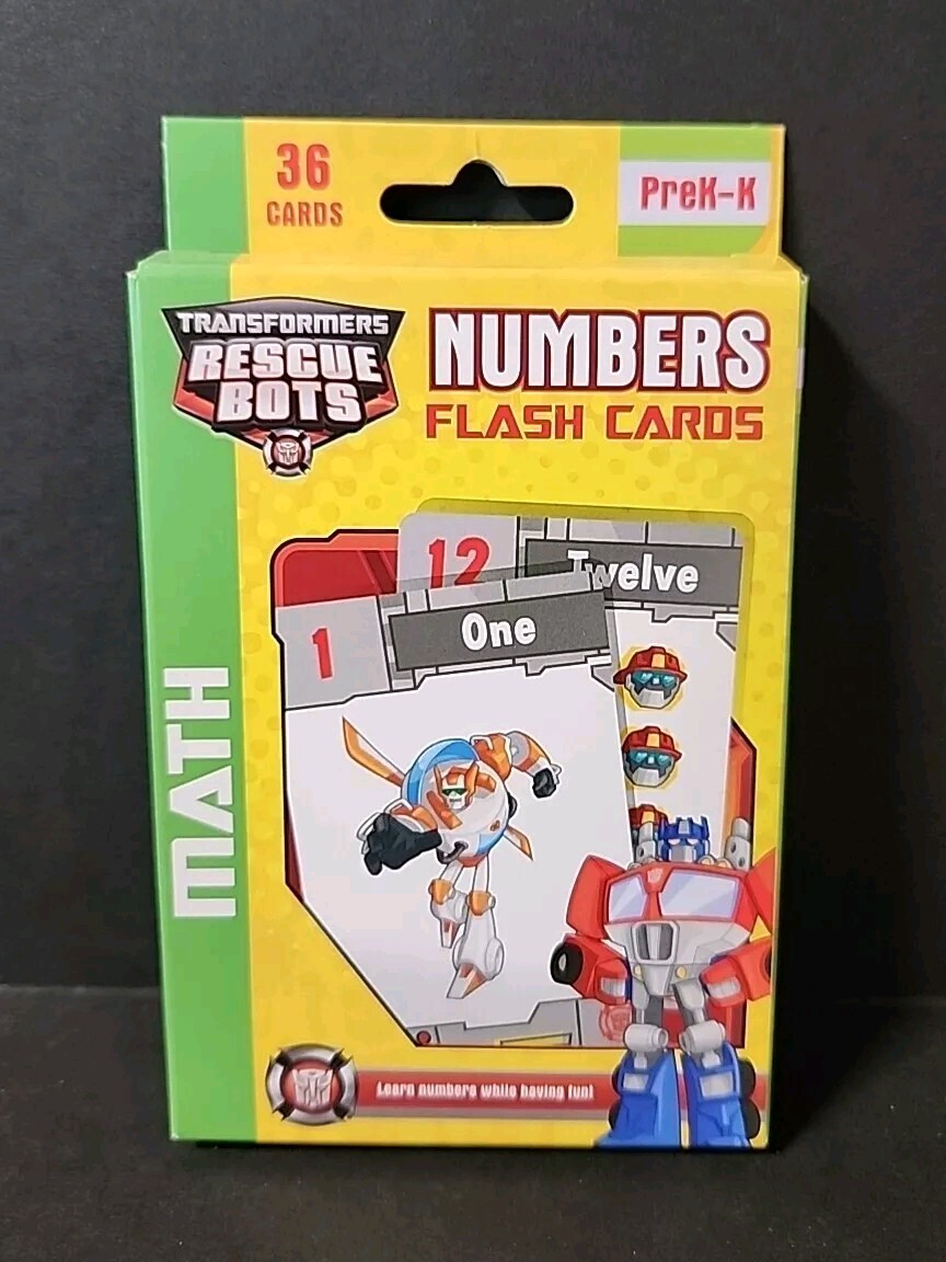 Transformers Rescue Bots: Alphabet/Numbers Learning Flash Cards PreK-K