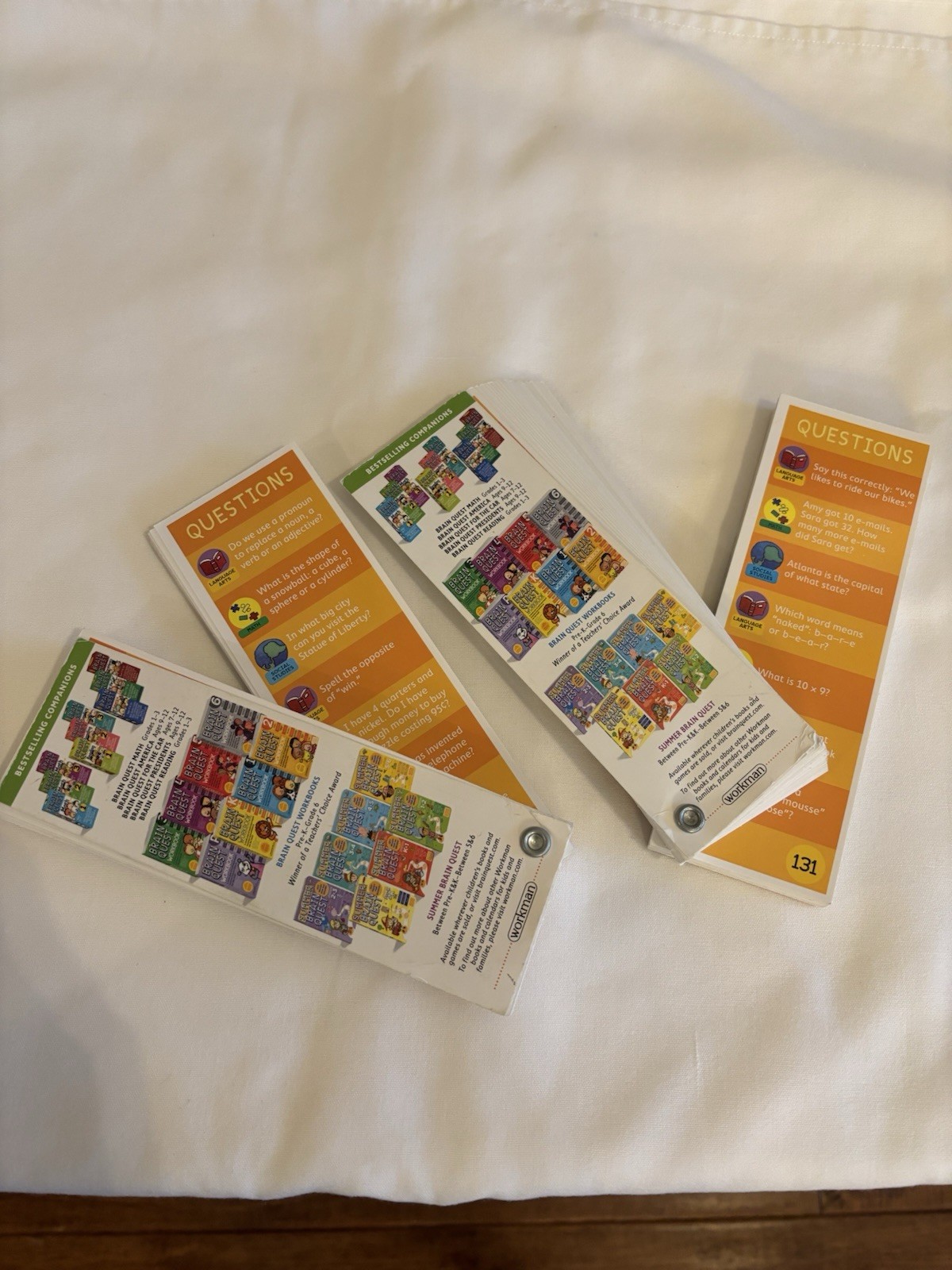 Brain Quest Grade 2 Deck 1 & 2 Cards Revised 4th Edition Ages 7-8