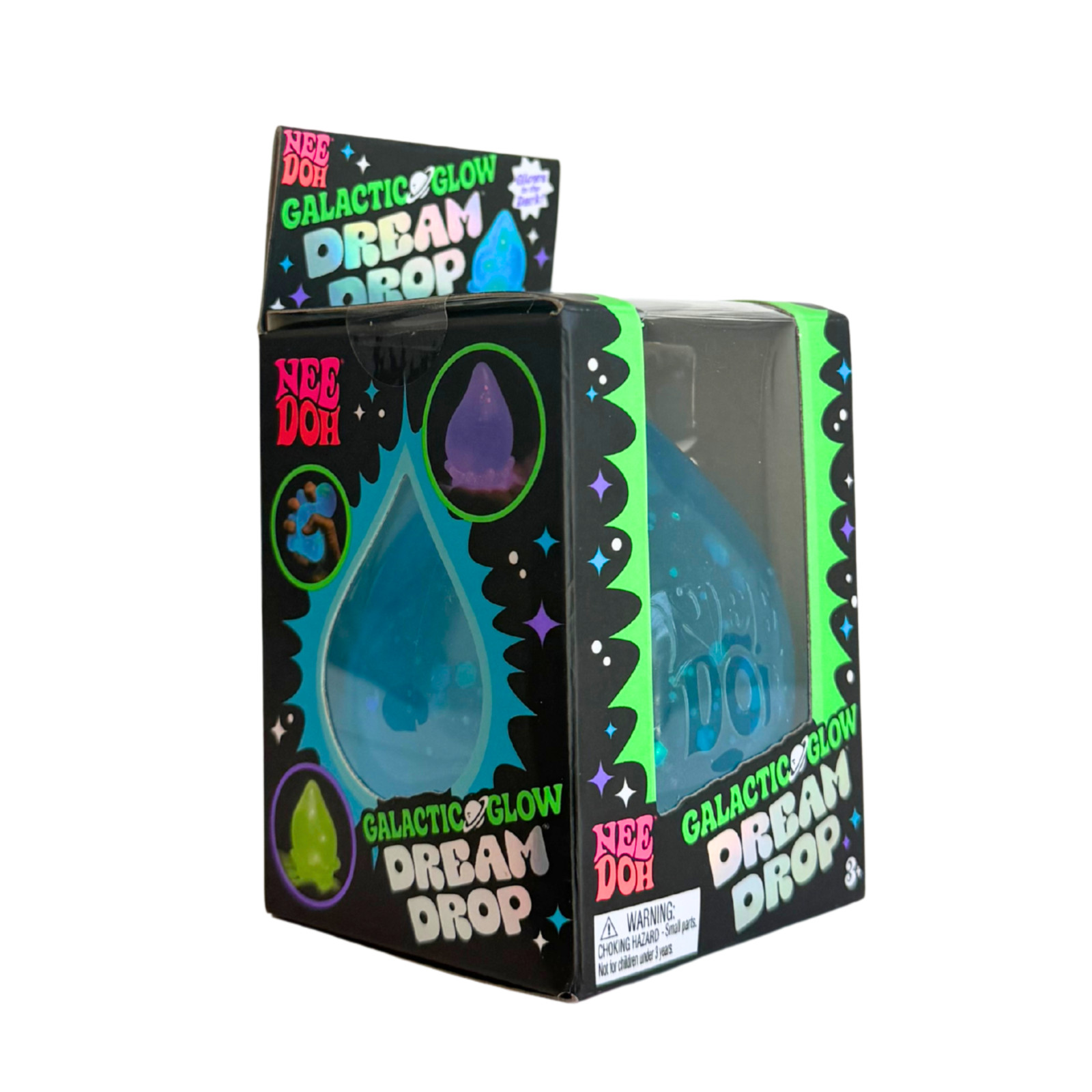 RARE Needoh Galactic Glow Dream Drop Blue Squishy Toy AUTHENTIC New