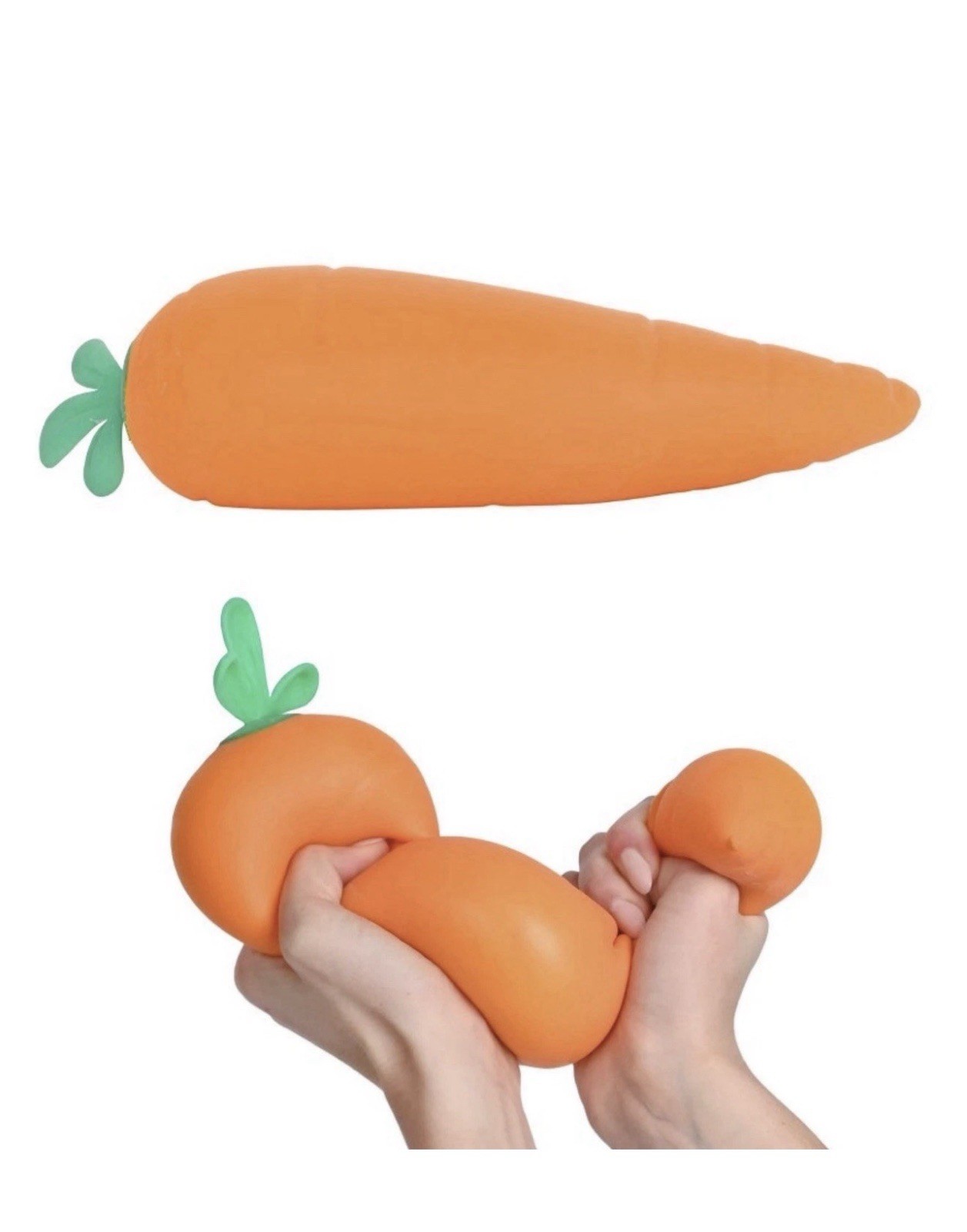 Sunny Days Jumbo Squeezy Carrot Orange Squishy Toy Stress TikTok Viral-NEW