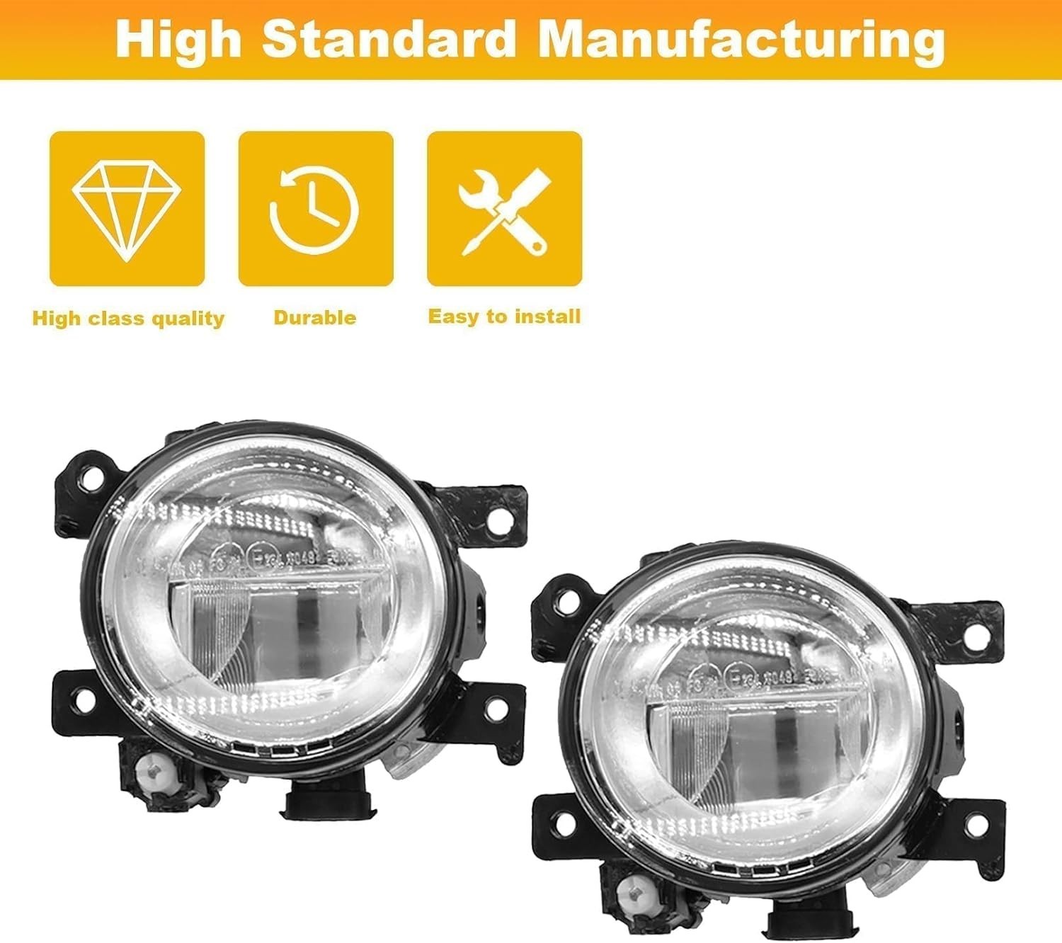 Pair Fog Lights Compatible with Q50 QX50 Q60 QX60 QX80 2014-2018 Driver & Passen