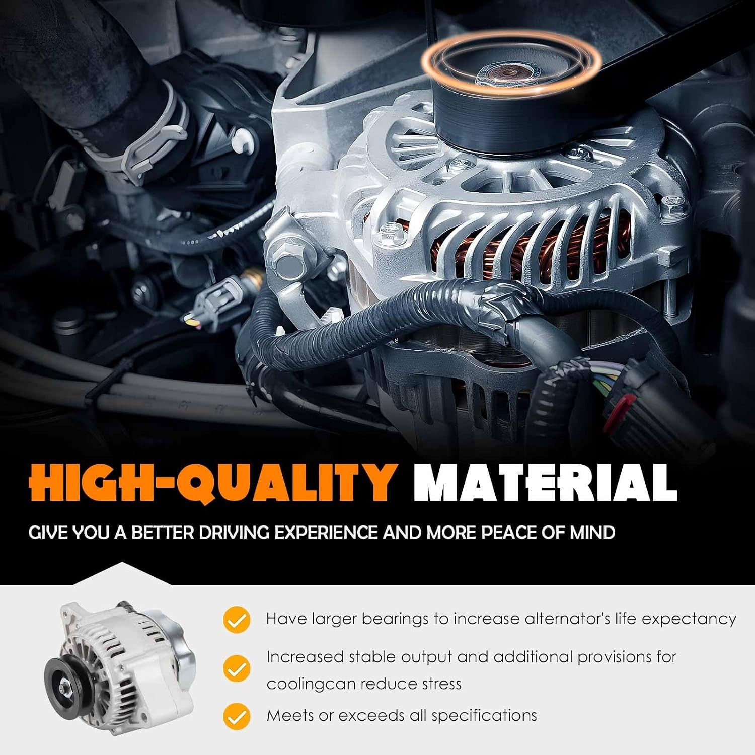 Toyota 4Runner 1985-1991 1992 2.4L Alternator Replacement for 4Runner