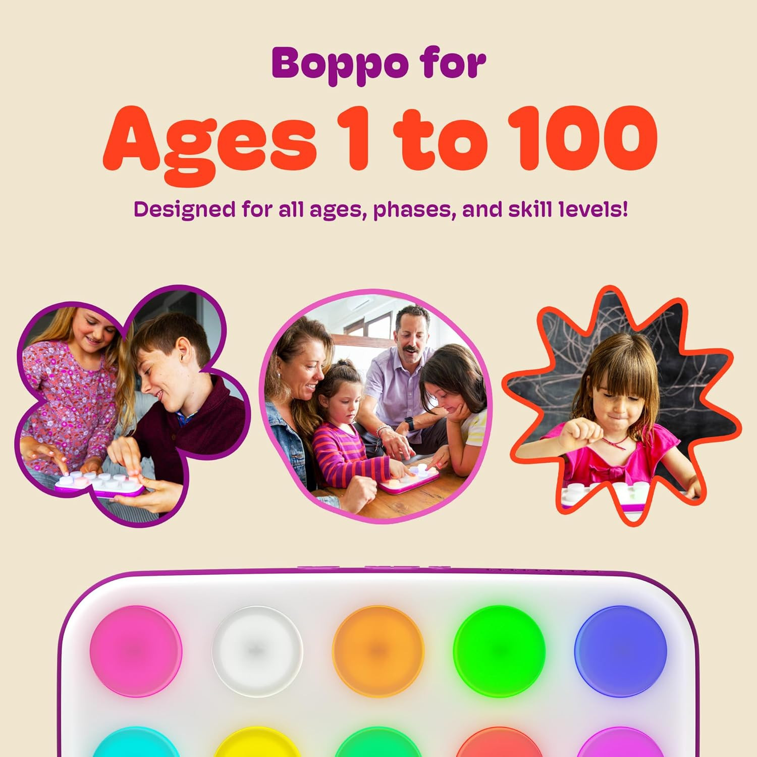Boppo Screen-Free Learning Tablet for Kids – Interactive Handheld Games – Educat