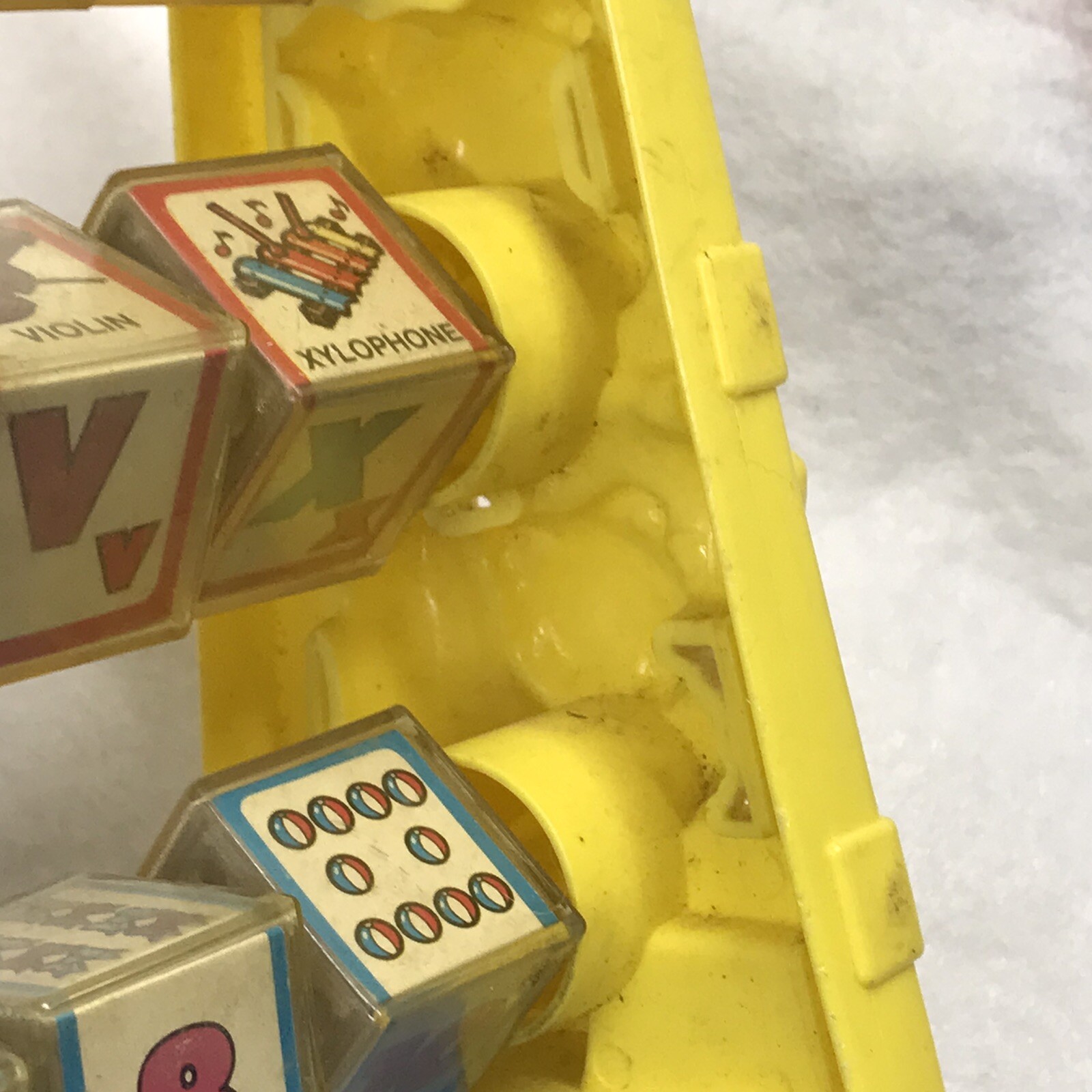 Vintage 1987 Shelcore Spin N’ Learn Blocks Collectible Alphabet Toddler Toy Bear